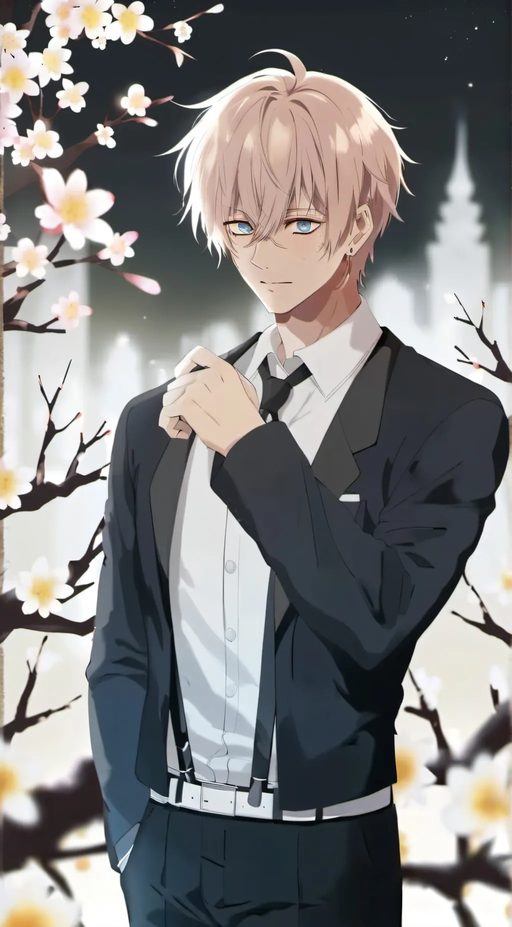 ai character: GOJO SATORU background