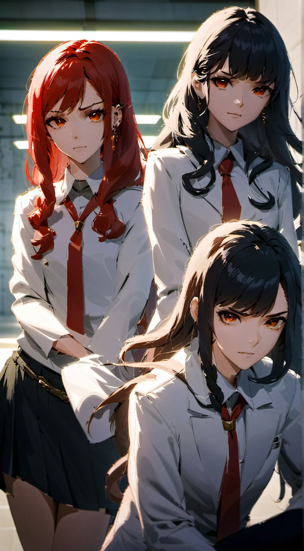 ai character: Crimson Roses background