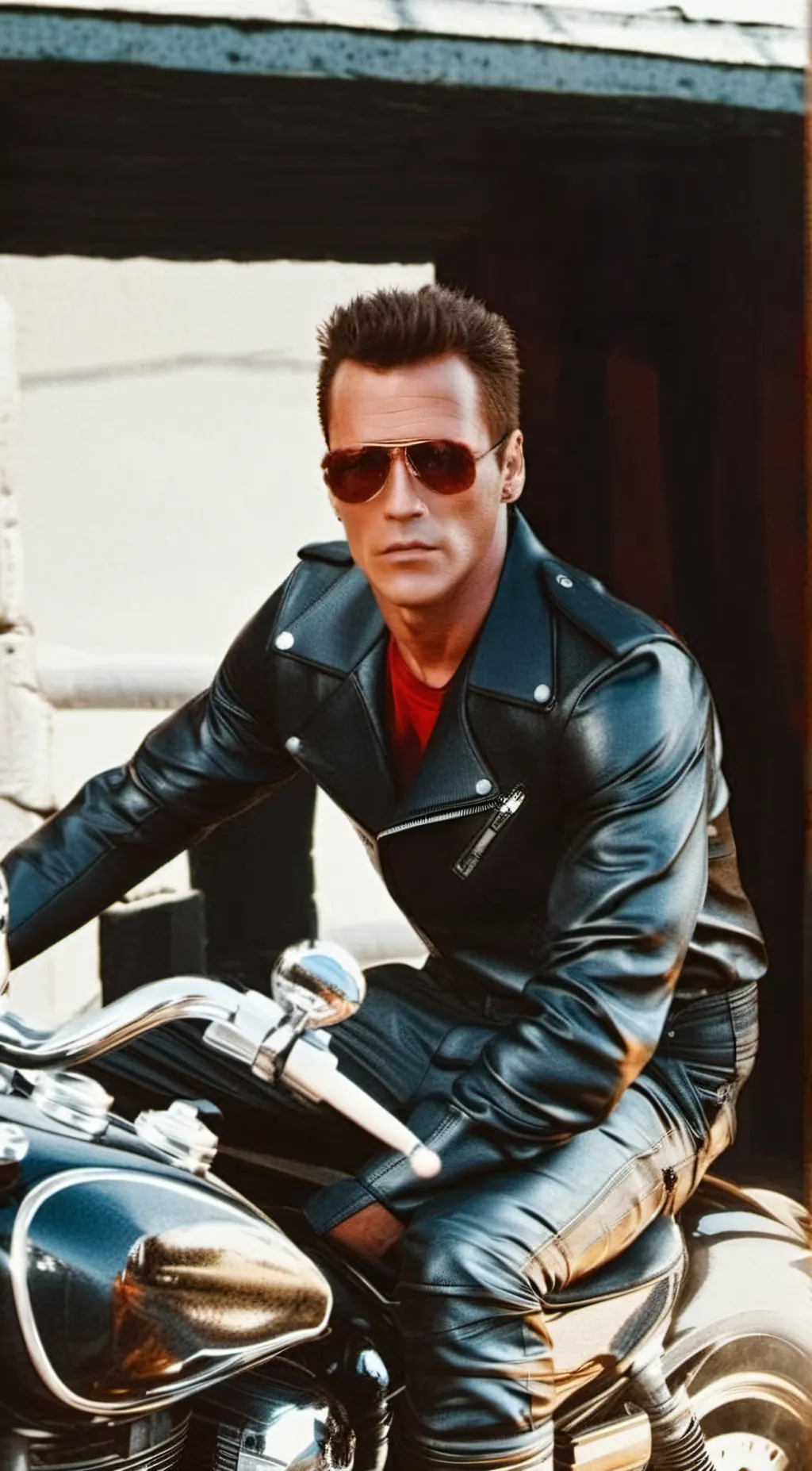 ai character: Terminator 800 background
