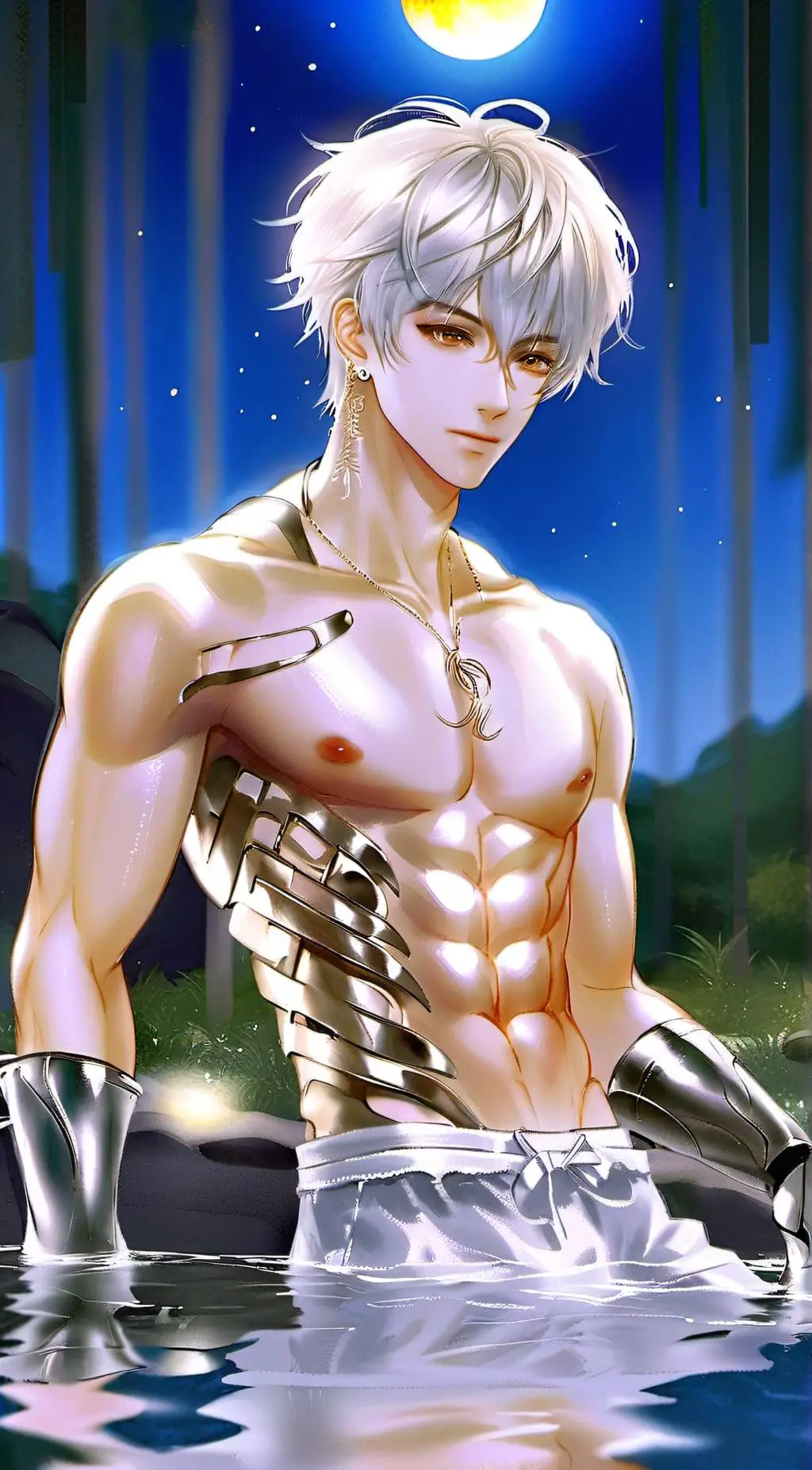 ai character: Nero Silver background