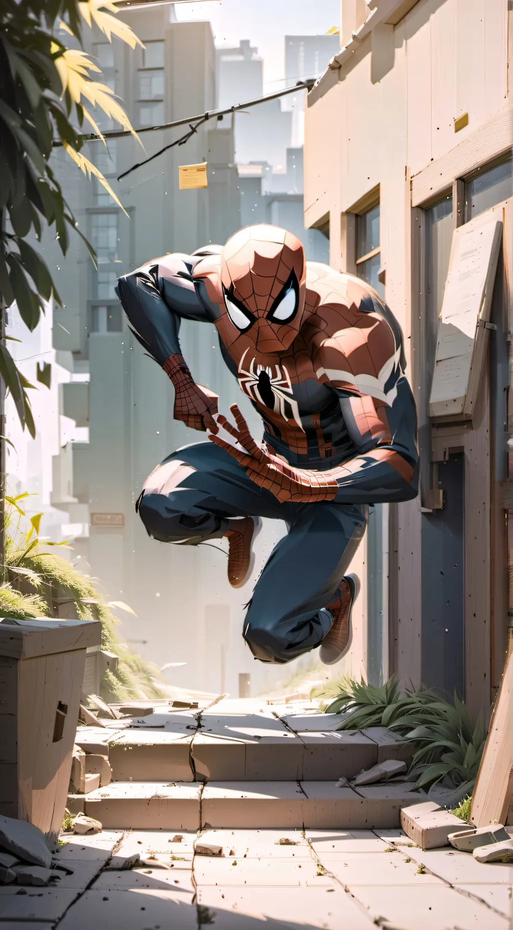 ai character: Spiderman background