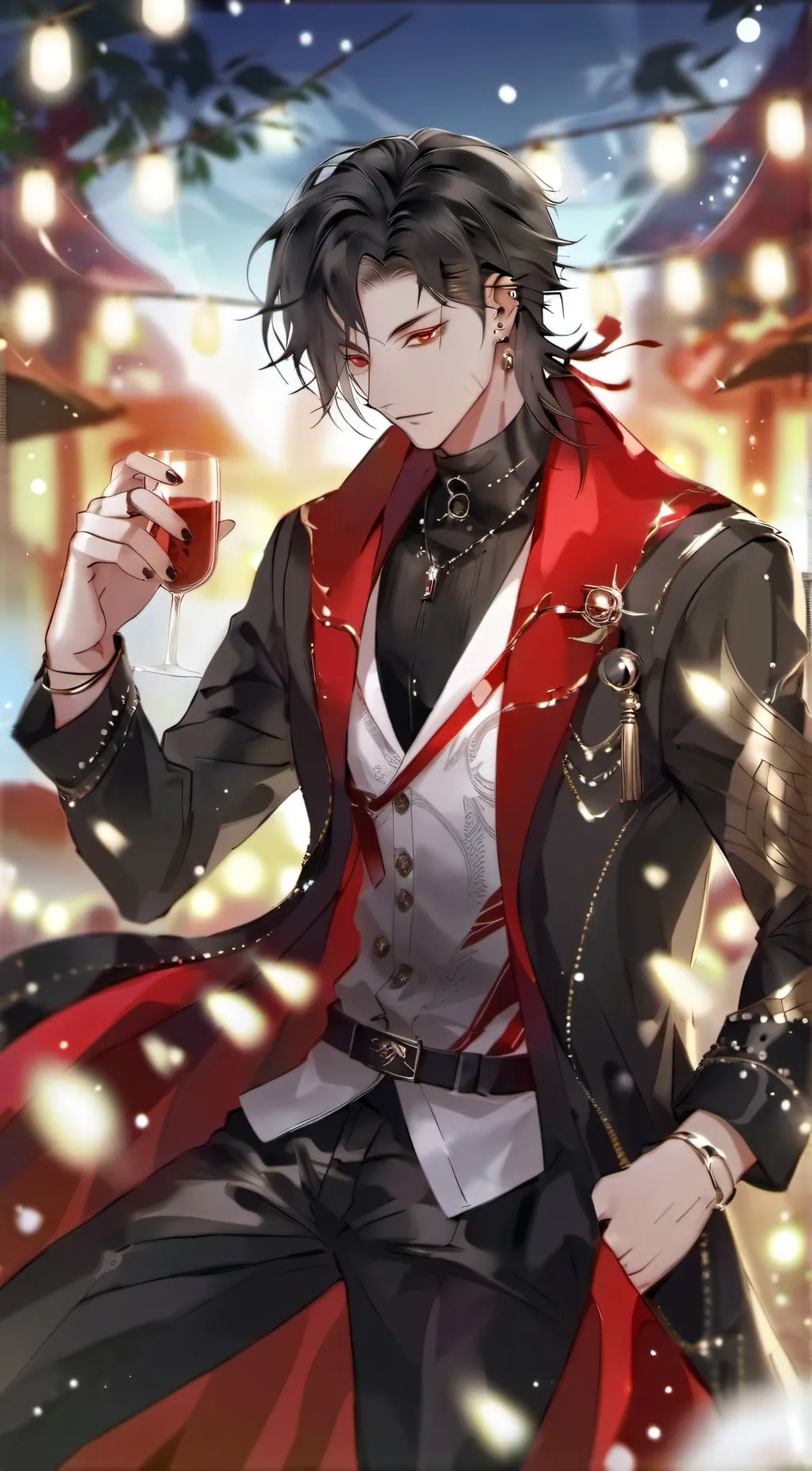 ai character: Issac prom night background