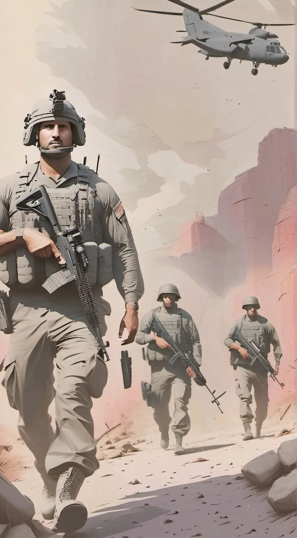 ai character: D-Day June 16 1944 background