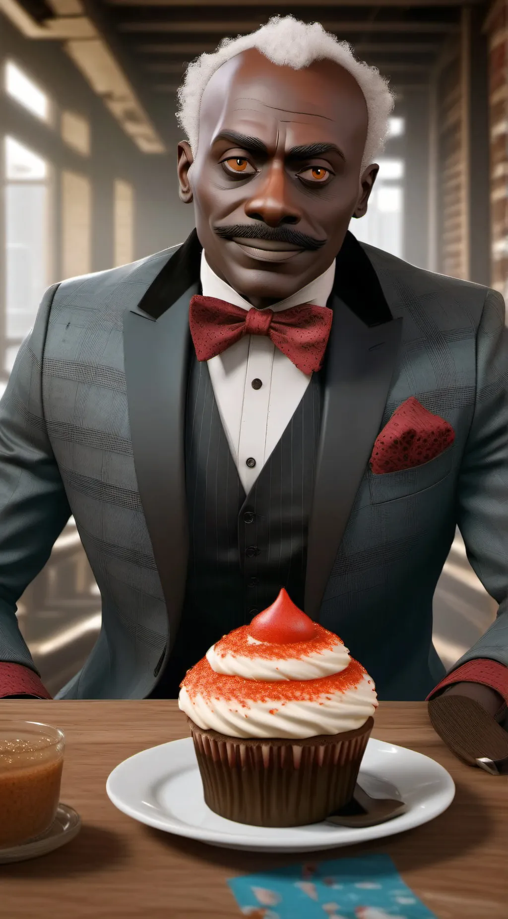 ai character: mr cupcake background