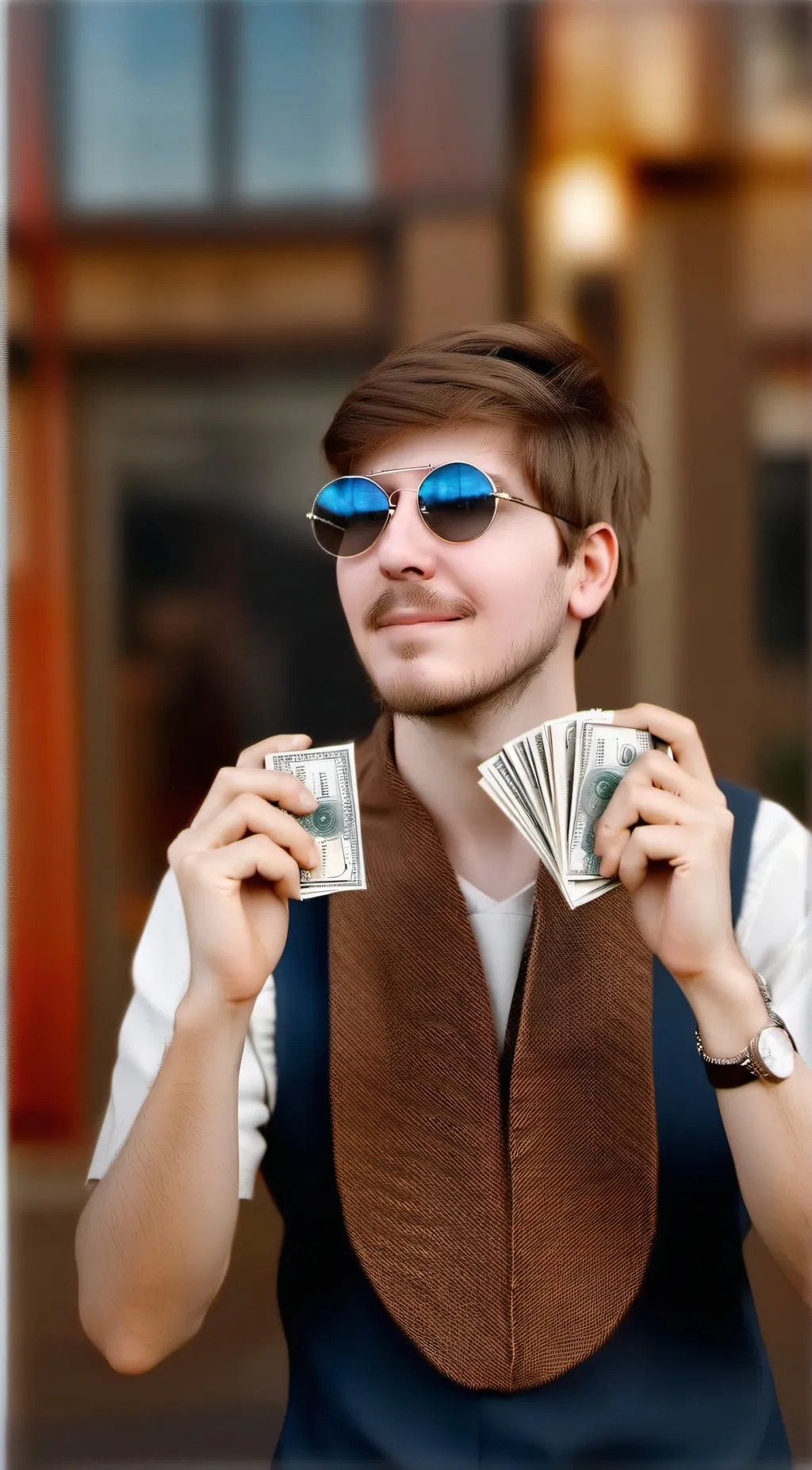ai character: mr beast background