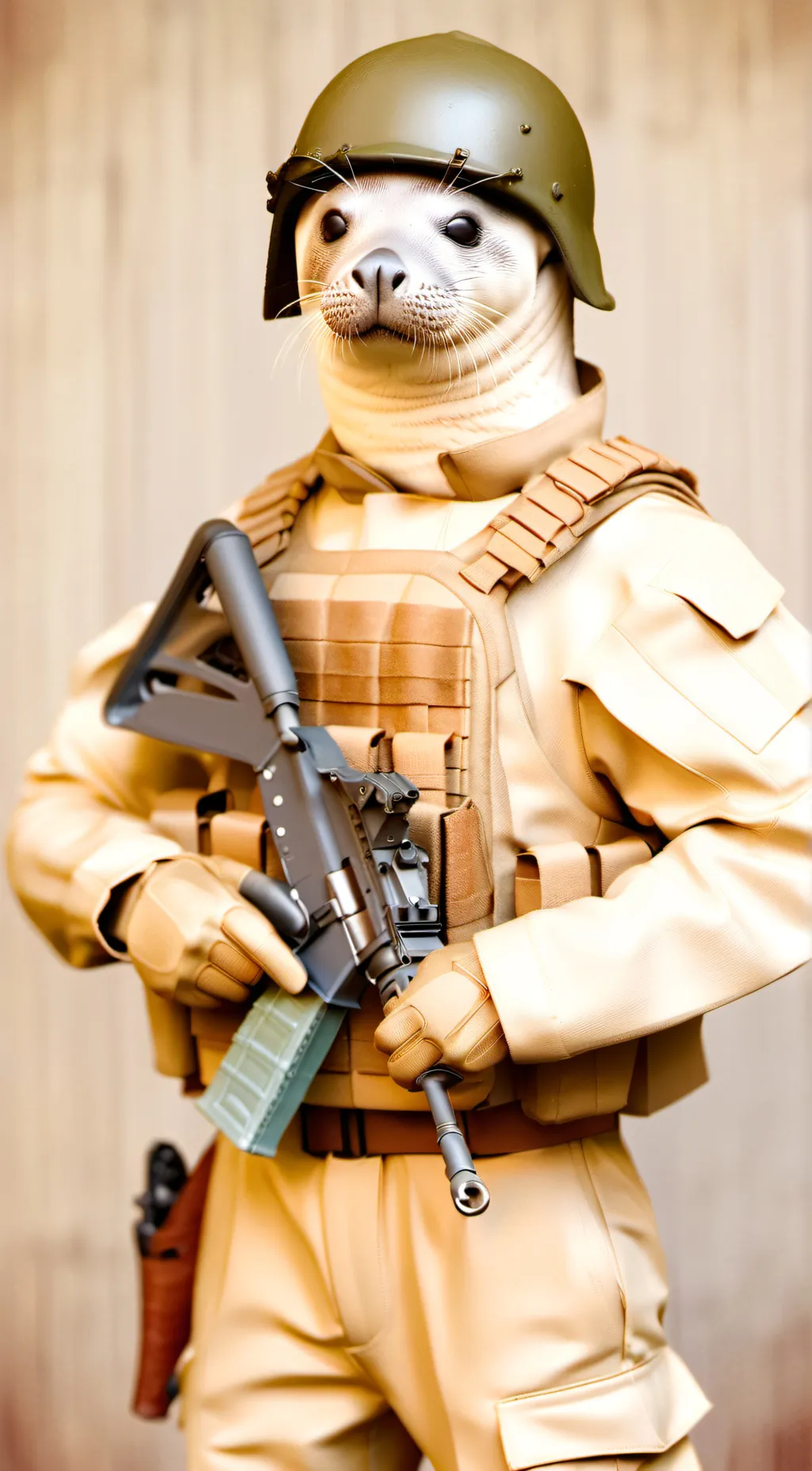ai character: Seal soldier background