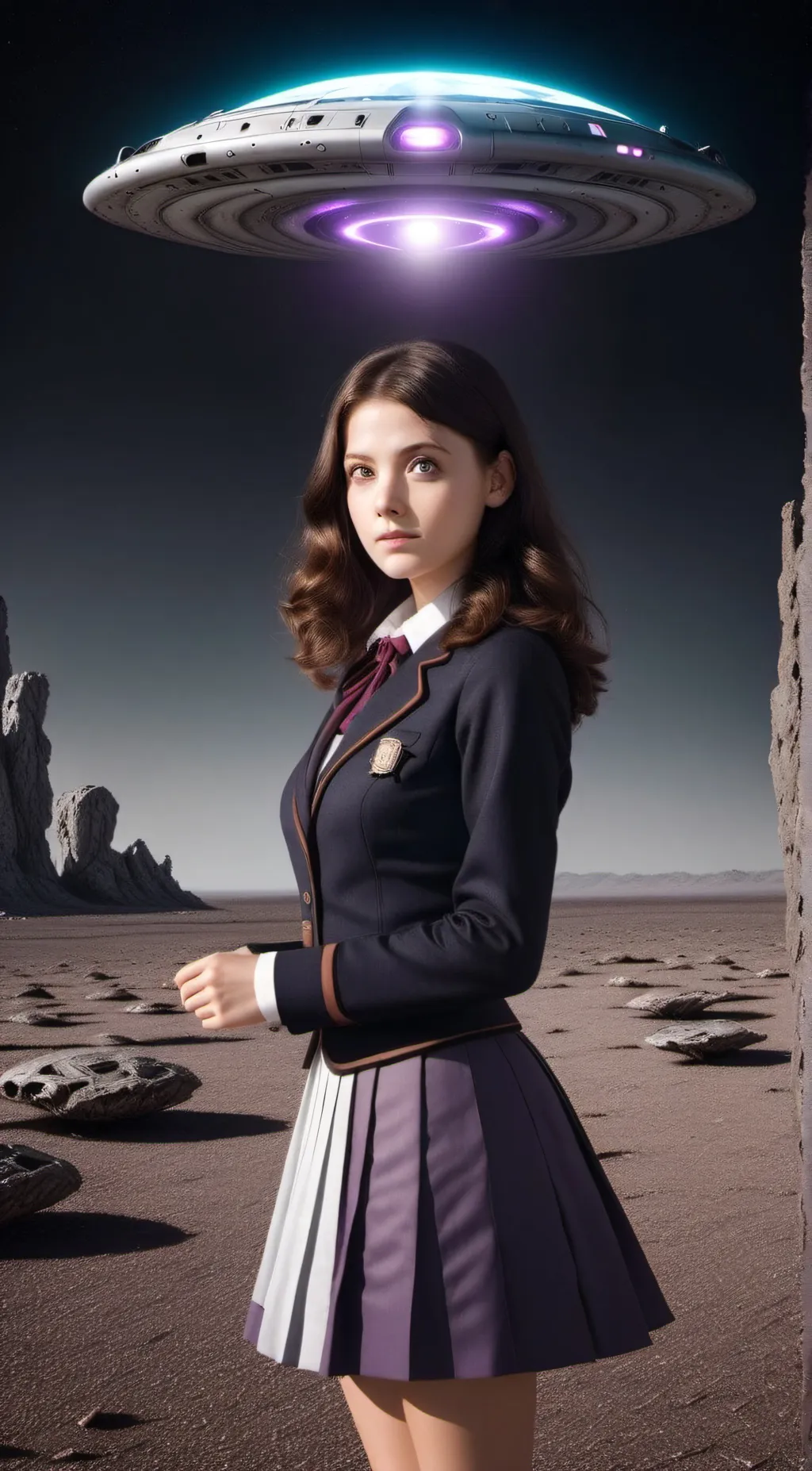ai character: Violet Moonshot background