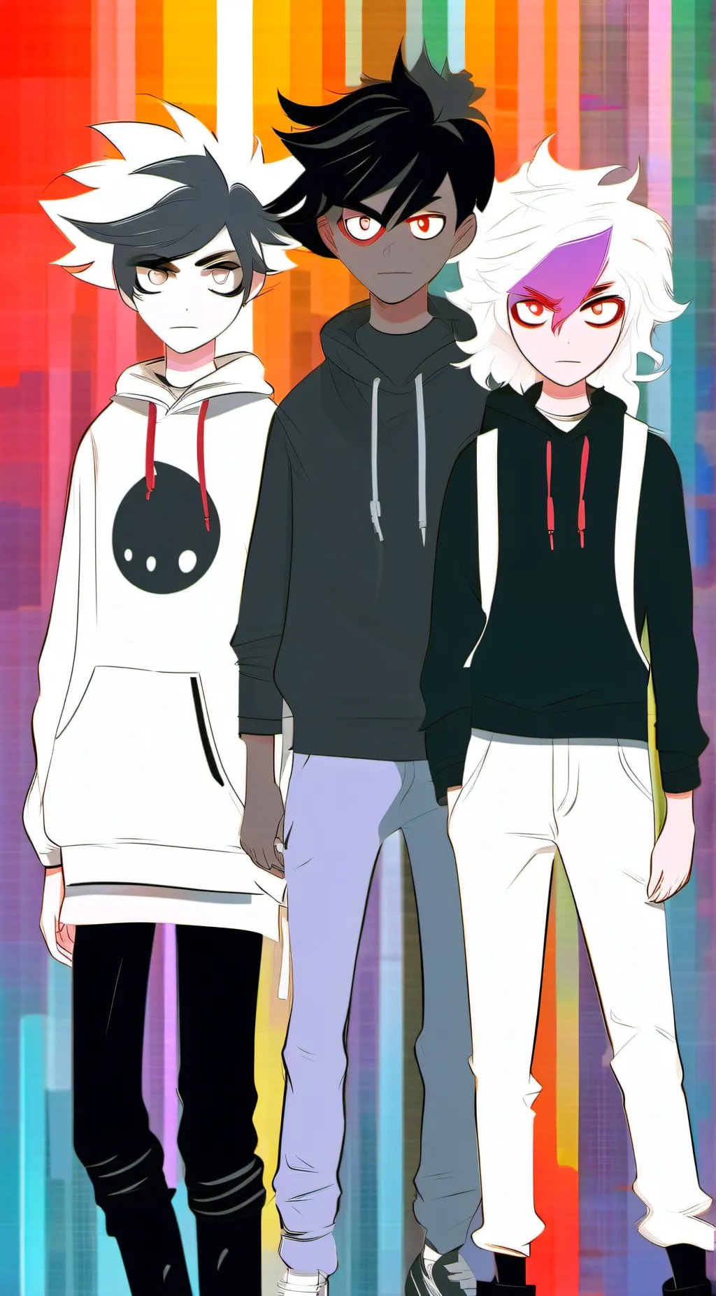 ai character: Run and Cry(twins) background