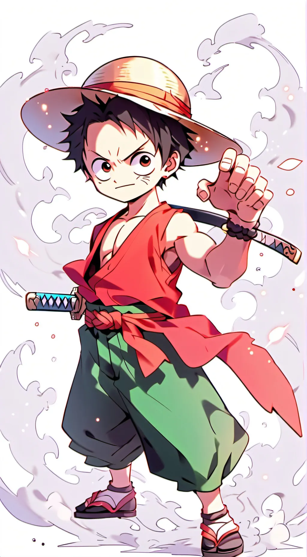 ai character: luffy background