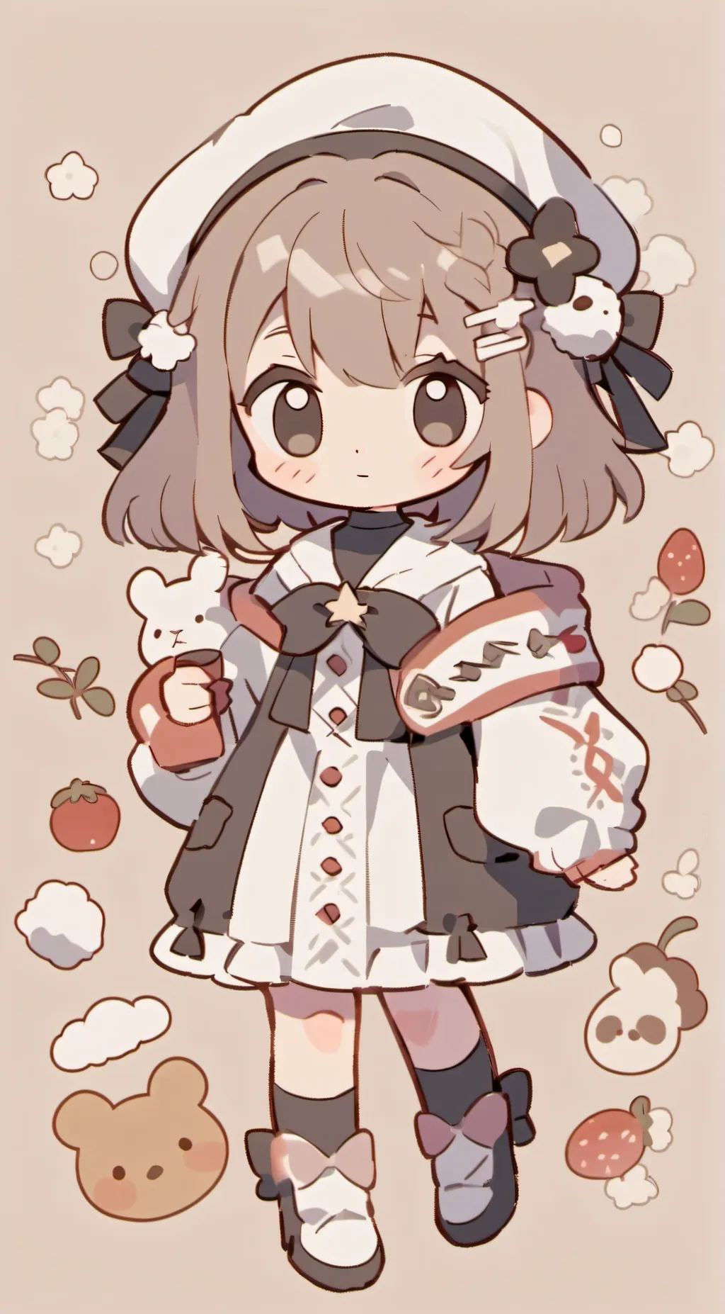 ai character: girl has crush background
