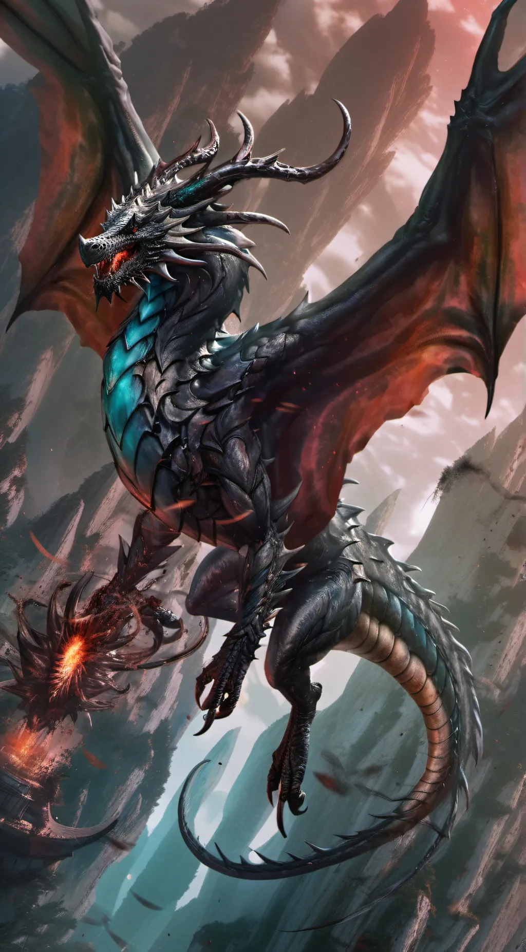 ai character: Sovereign Dragon  background