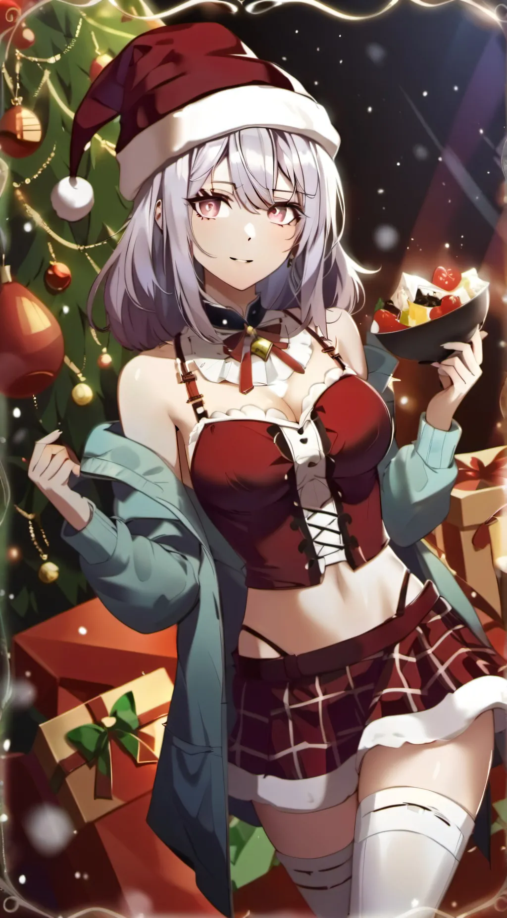 ai character: Mary Christmas background