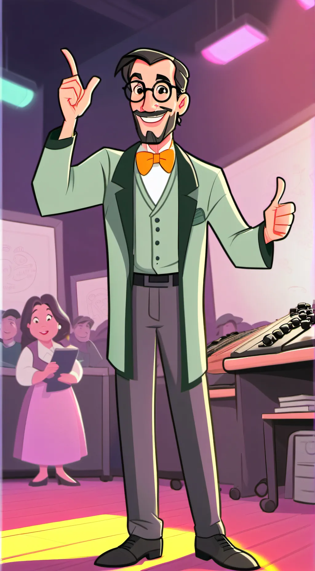 ai character: Dumbahh teacher background
