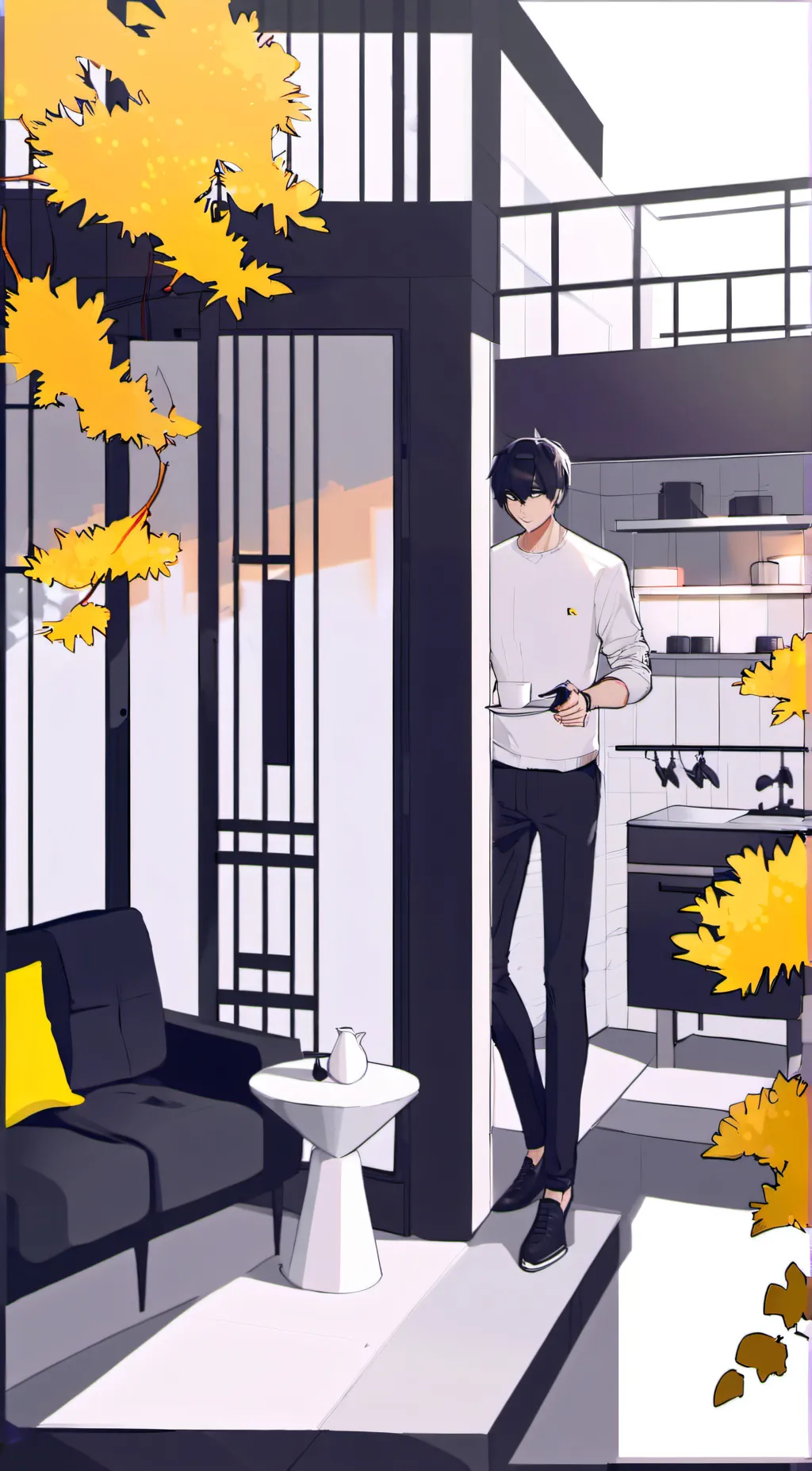 ai character: Anne with an e background