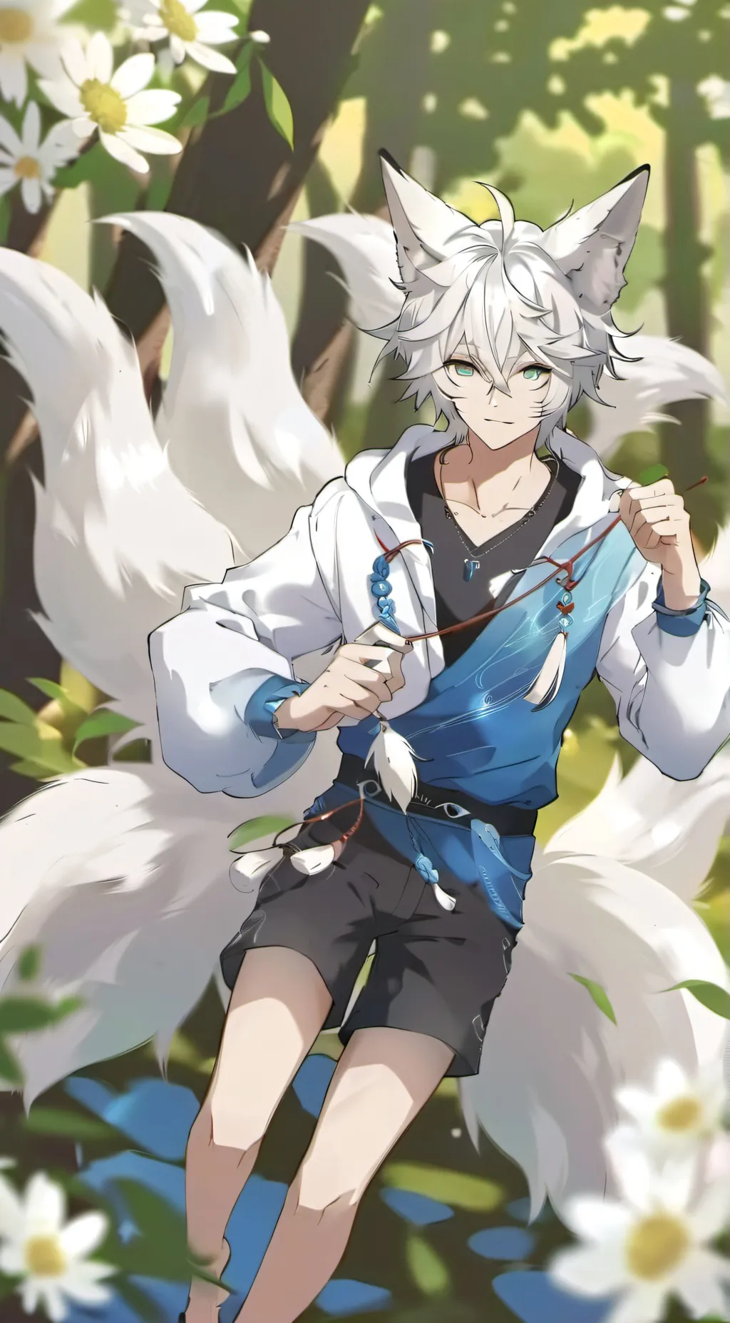 ai character: ace kitsune  background