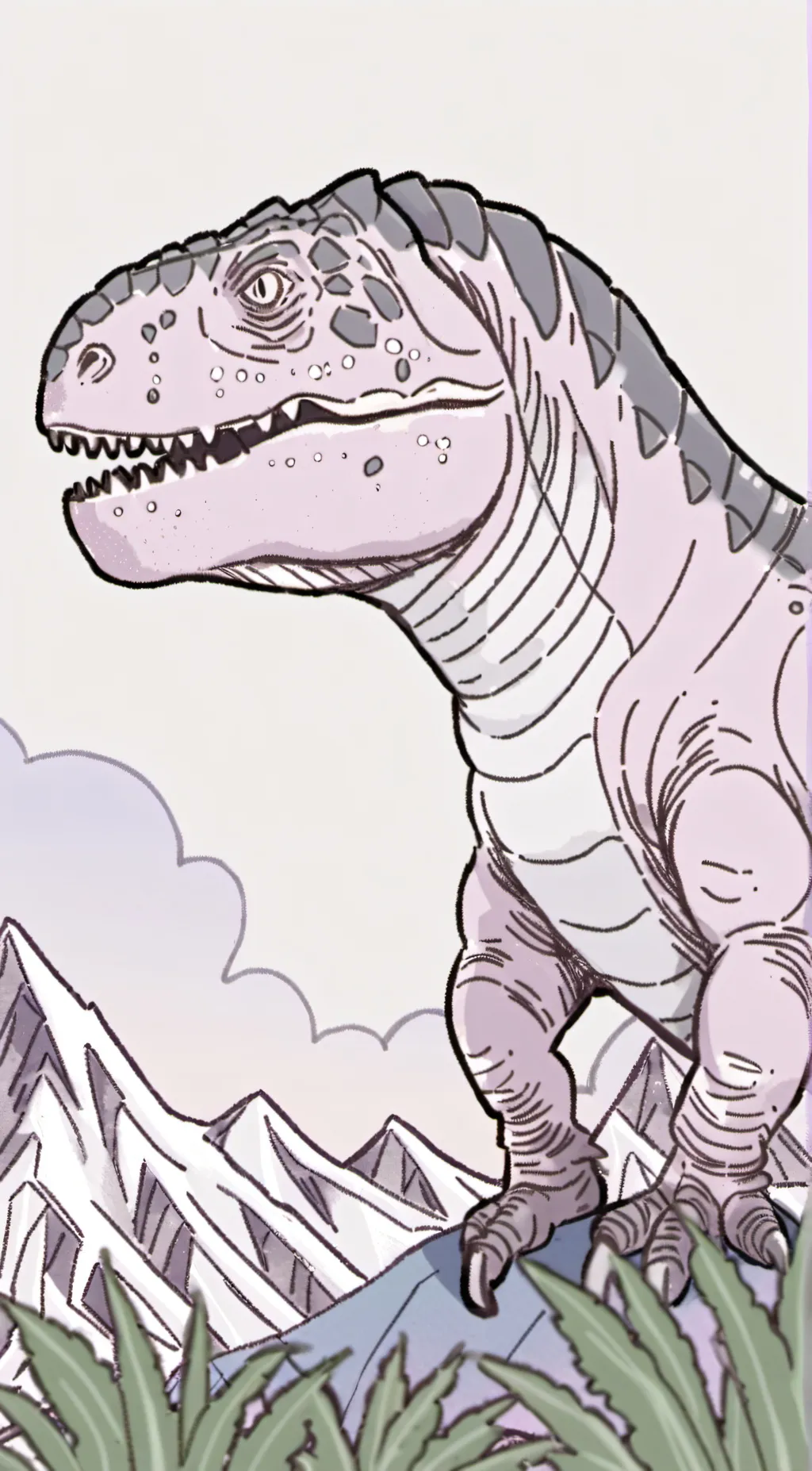 ai character: The dinosaur Virus background