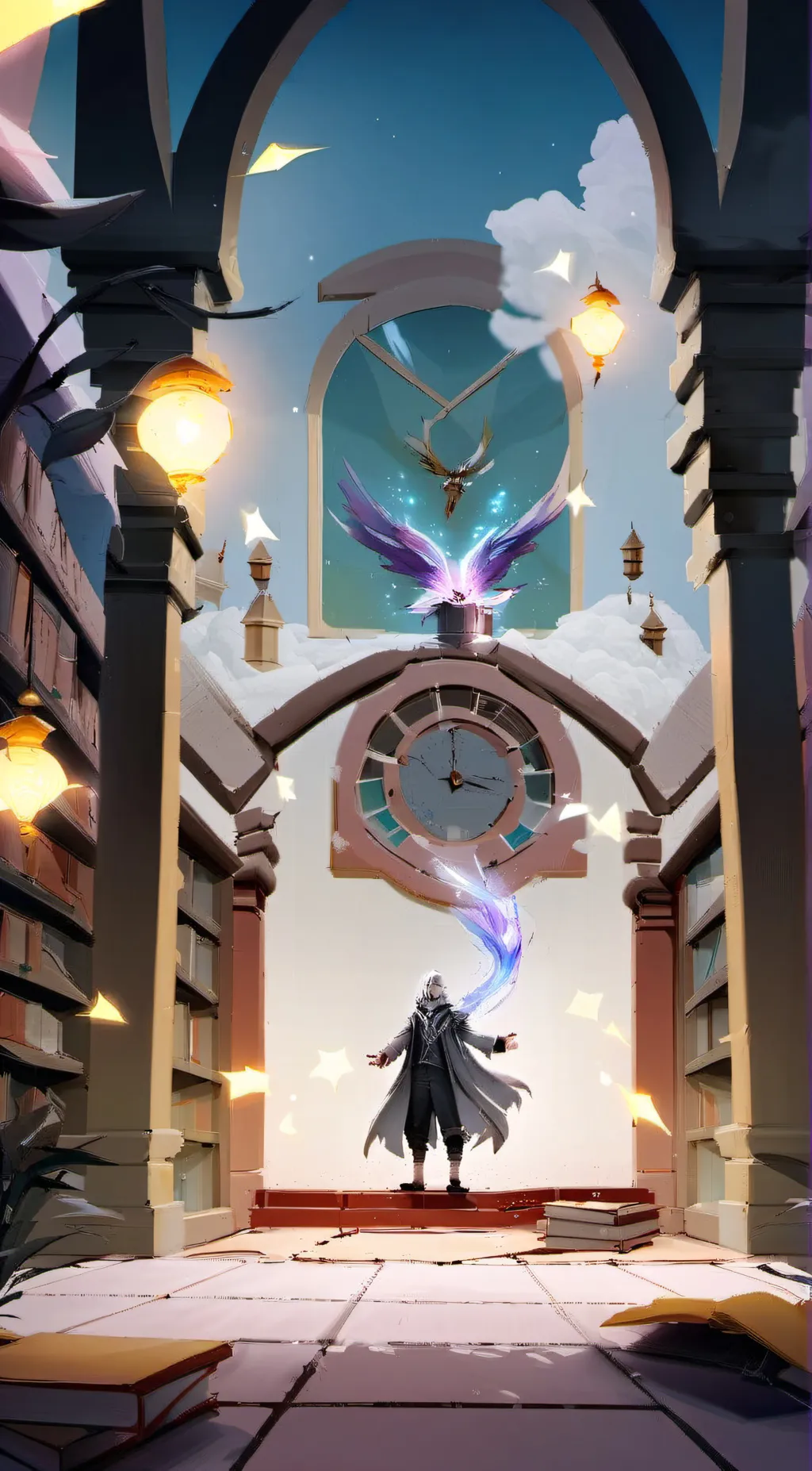 ai character: Magic school background