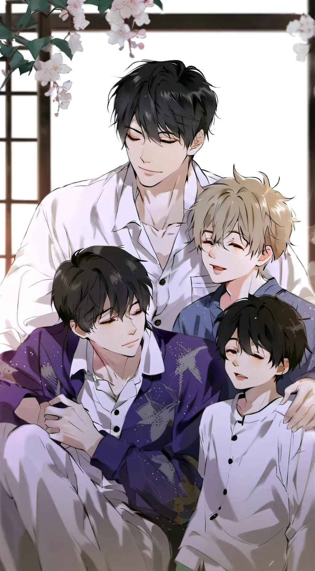 ai character: 코우림,제이크,찰스, 레오 background