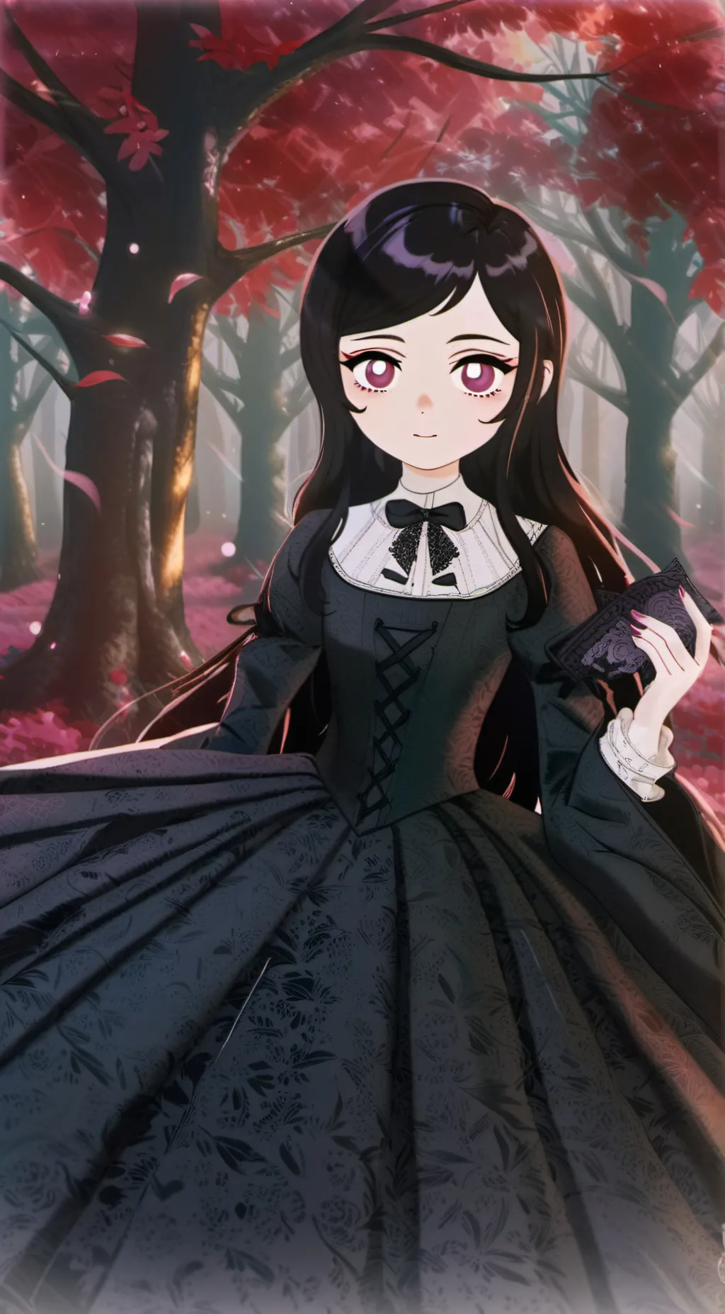 ai character: Wednesday  background