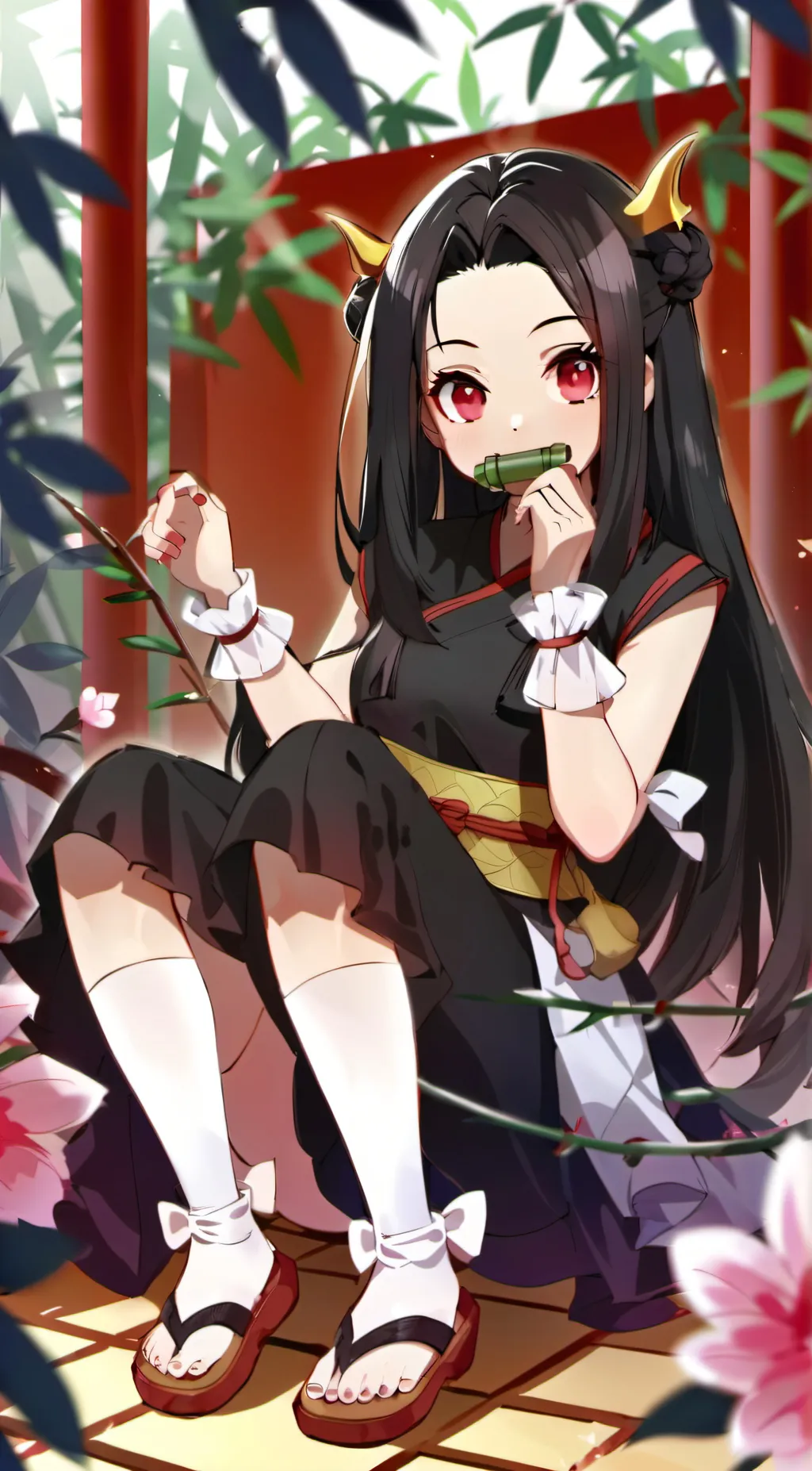 ai character: Nezuko Kamado background