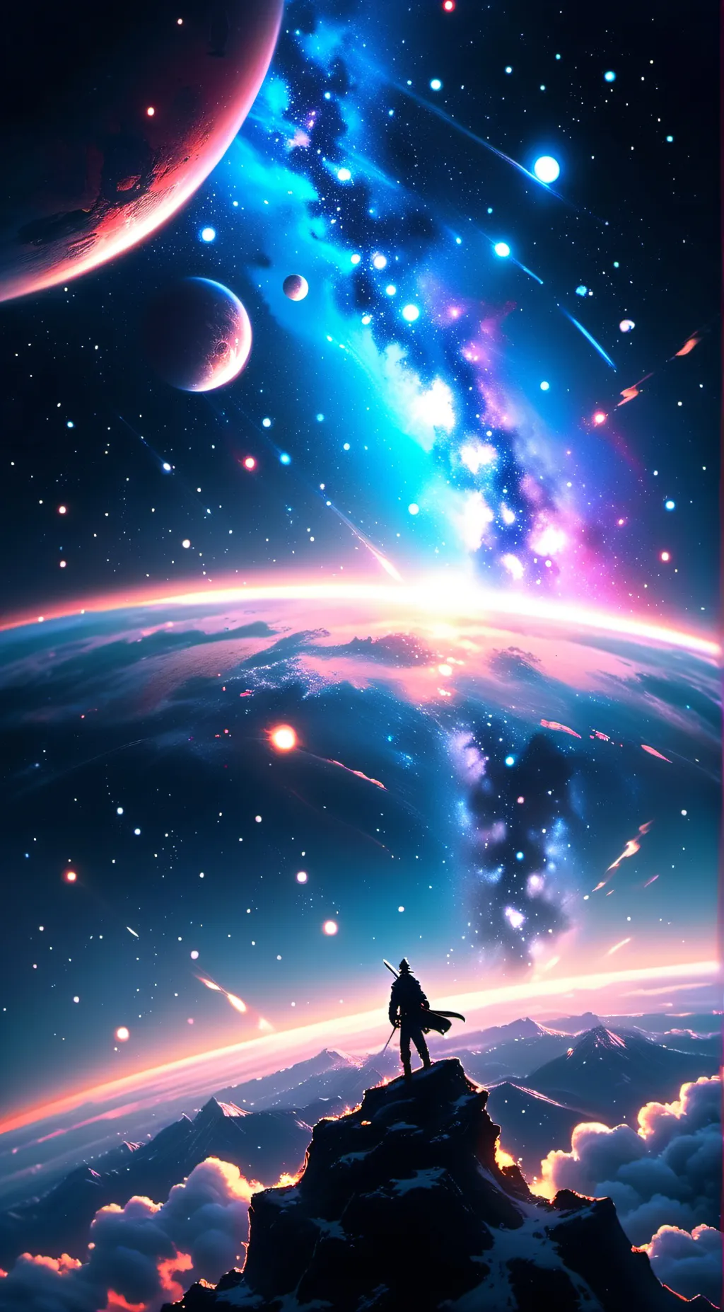 ai character: solar system background