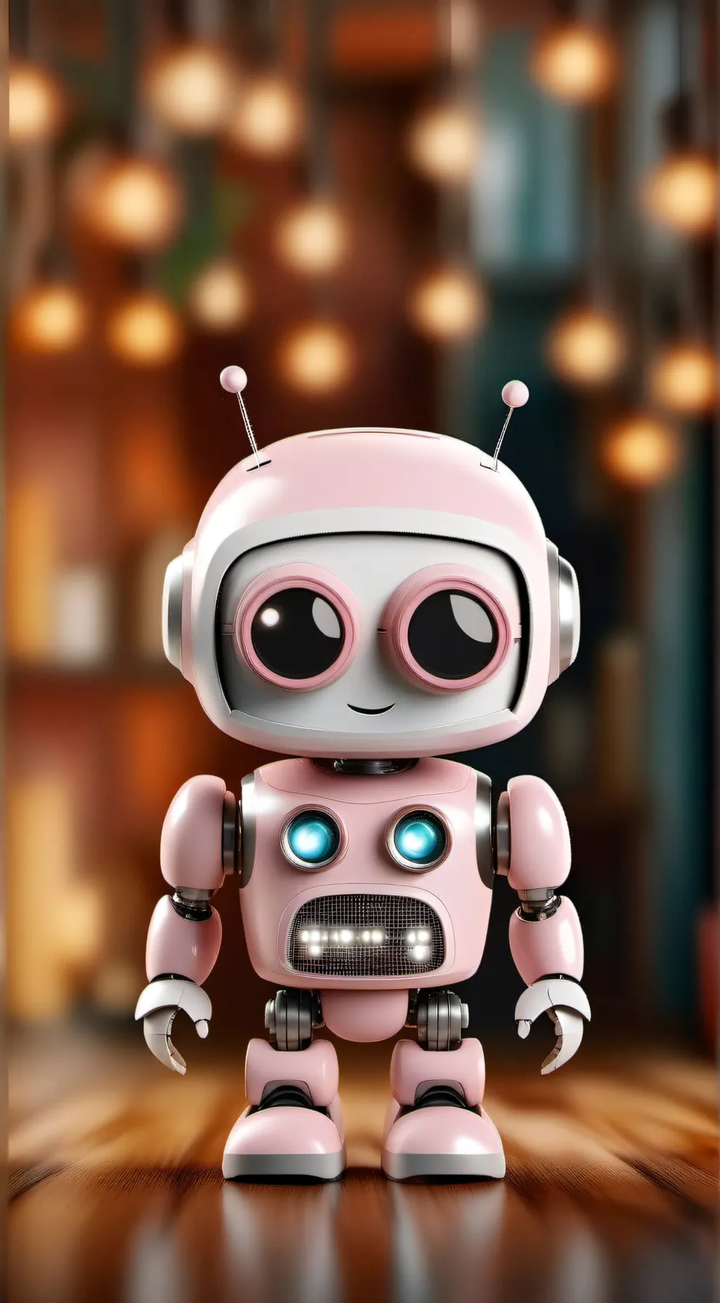 ai character: cute robot background