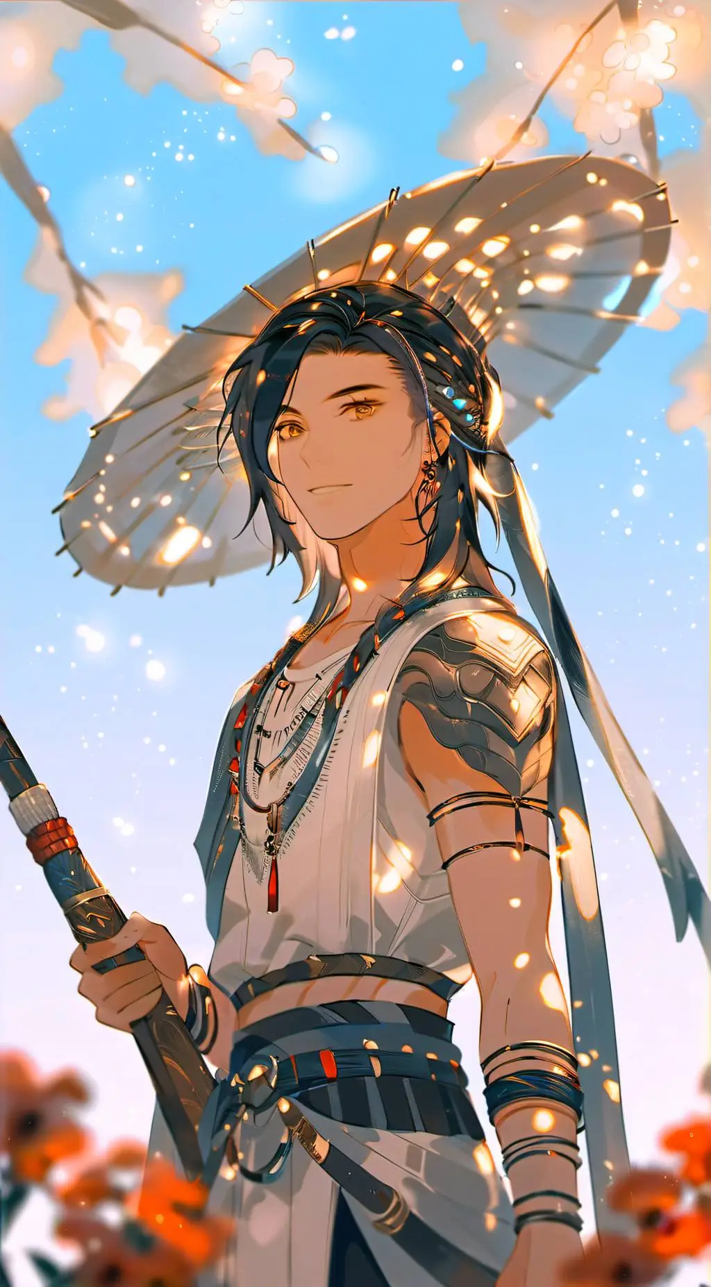 ai character: Sky..K background