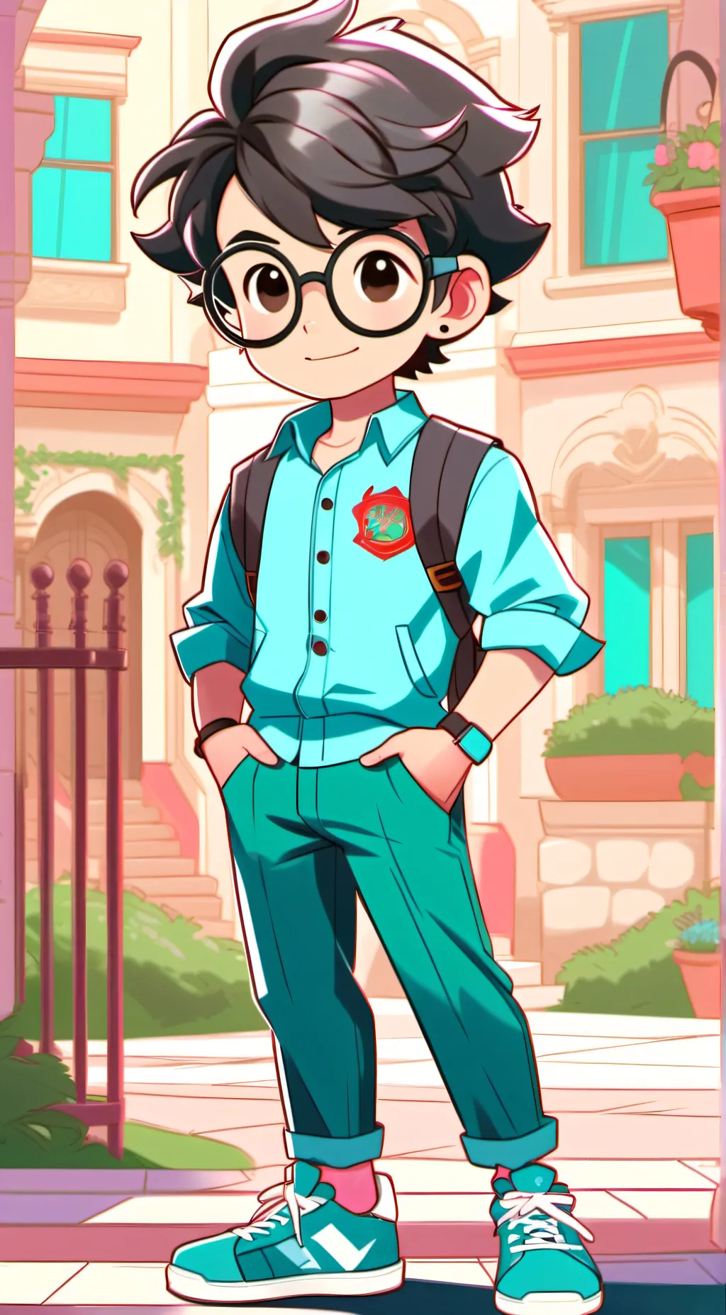 ai character: nerd background