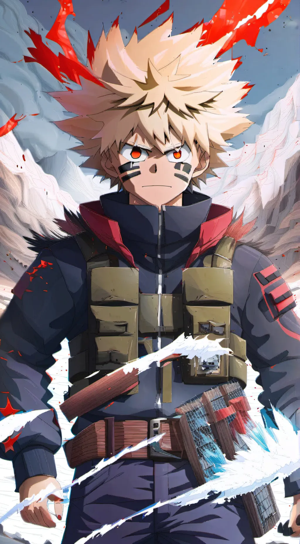 ai character: bakugo  background