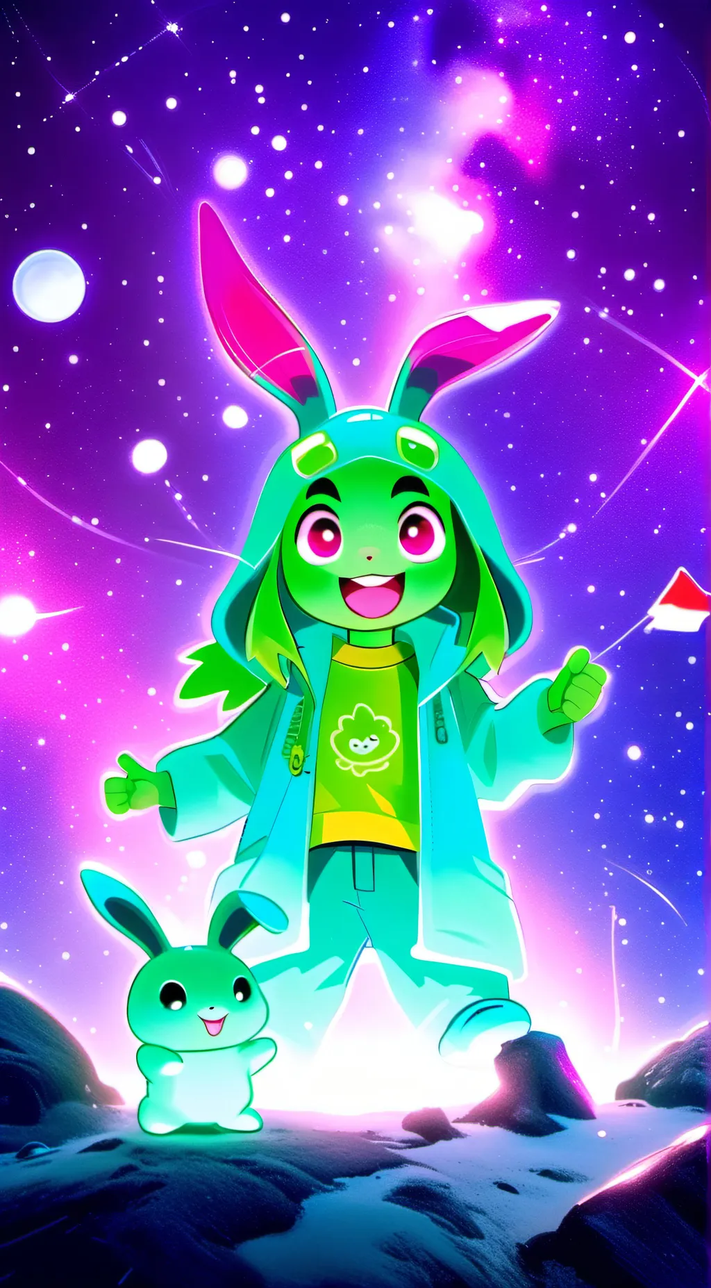 ai character: Hoopy hopscotch  background