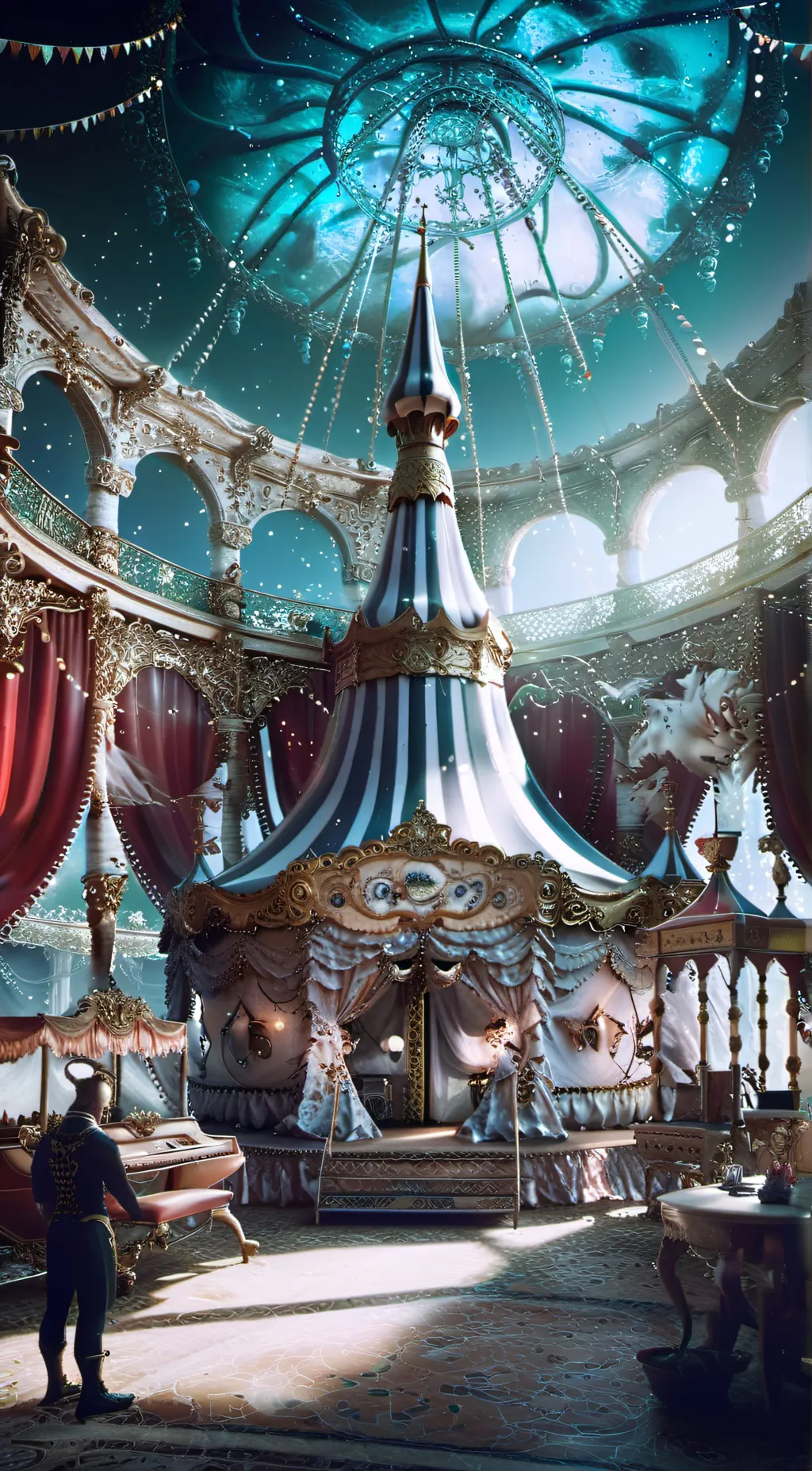 ai character: Chismas circus background