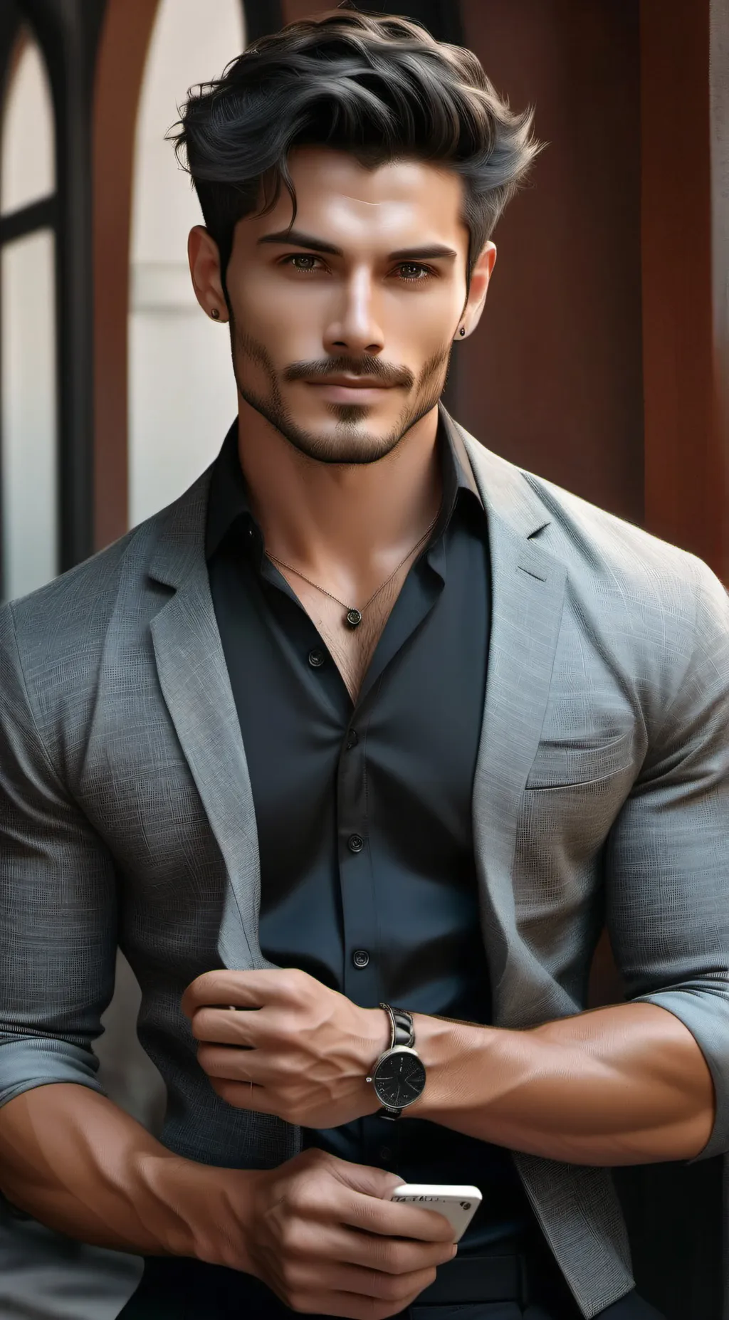 ai character: Liam  background