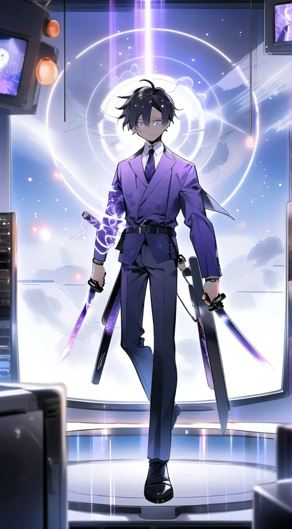 ai character: Titan tv man 3.0 background