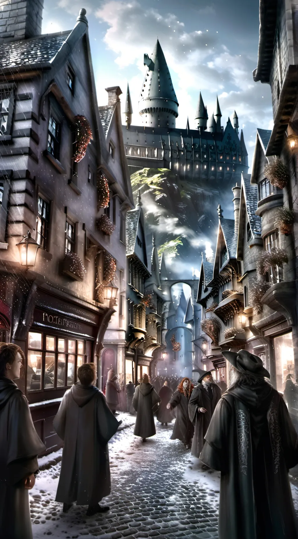 ai character: Hogwarts/Hogsmade! background