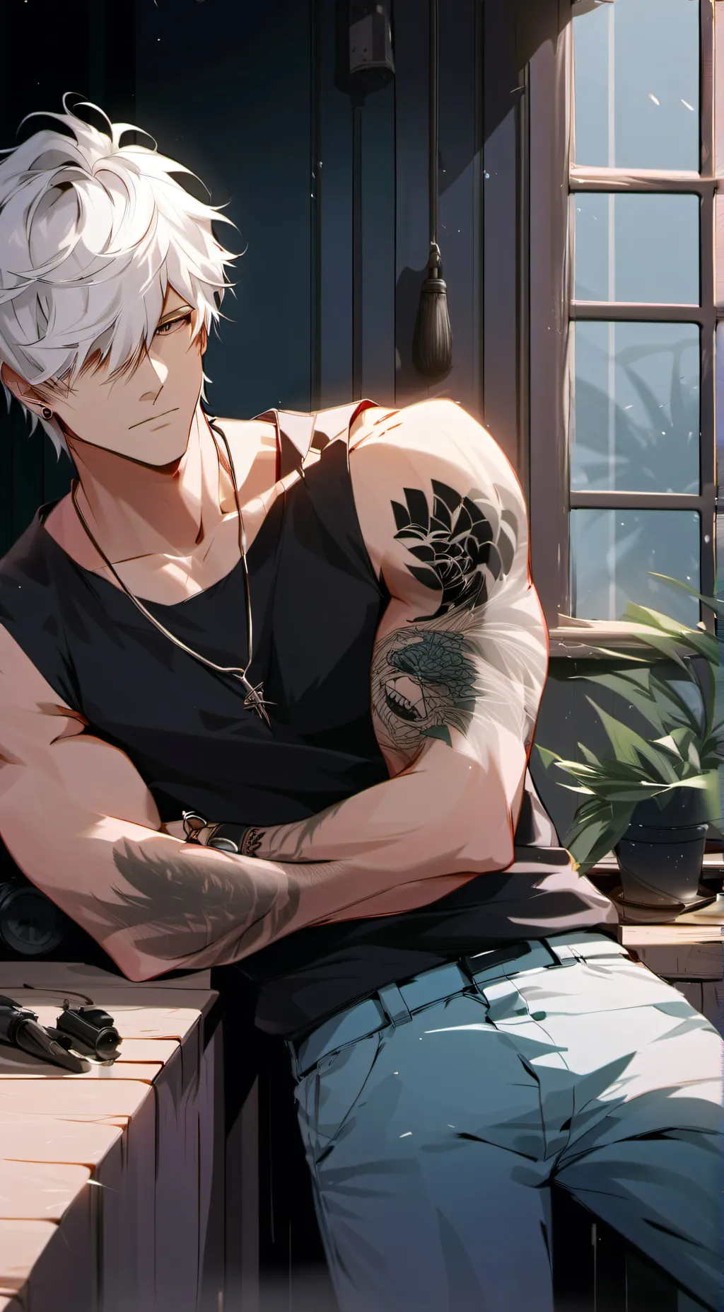 ai character: Leon background