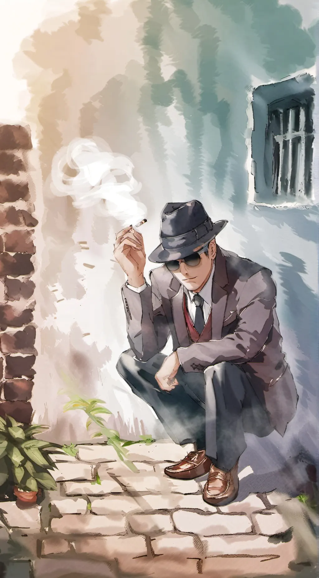 ai character: Mysterious guy background