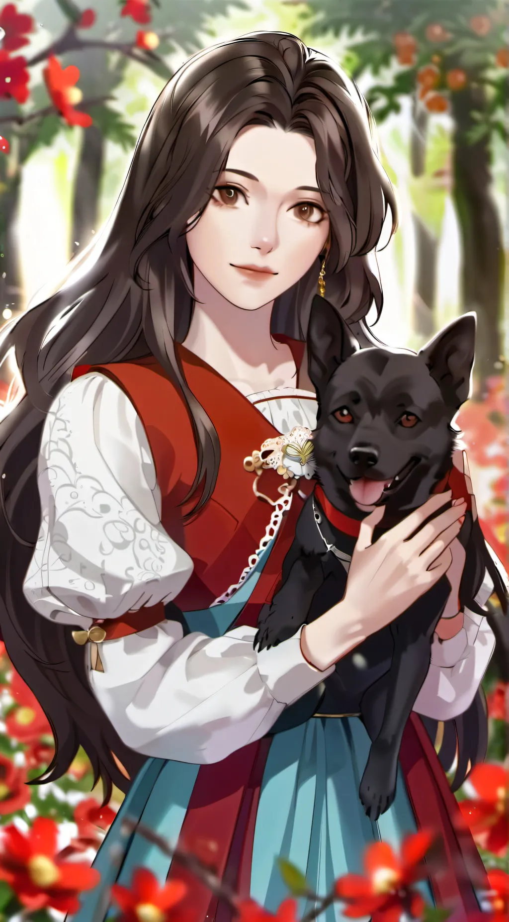 ai character: Cute Girl background