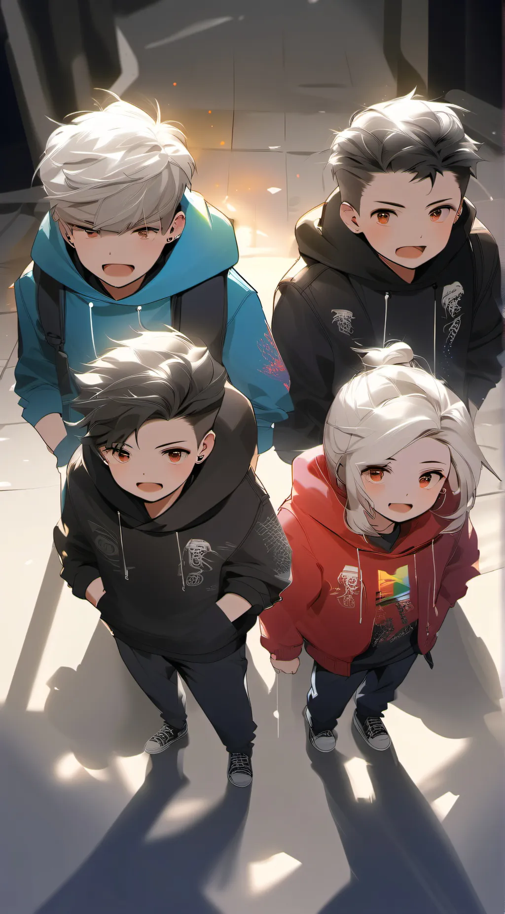 ai character: max,sera,luke,sky background