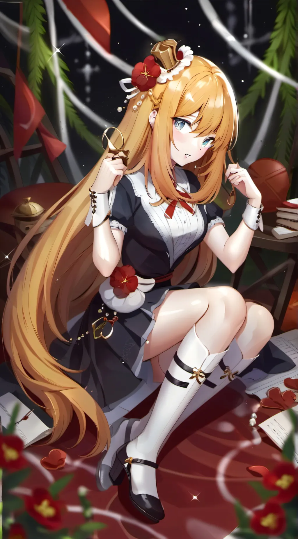 ai character: Forest girl background