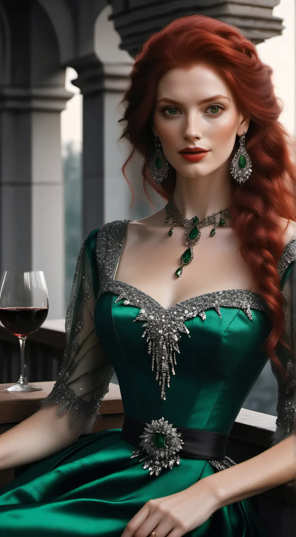 ai character: Lisa greenfield  background