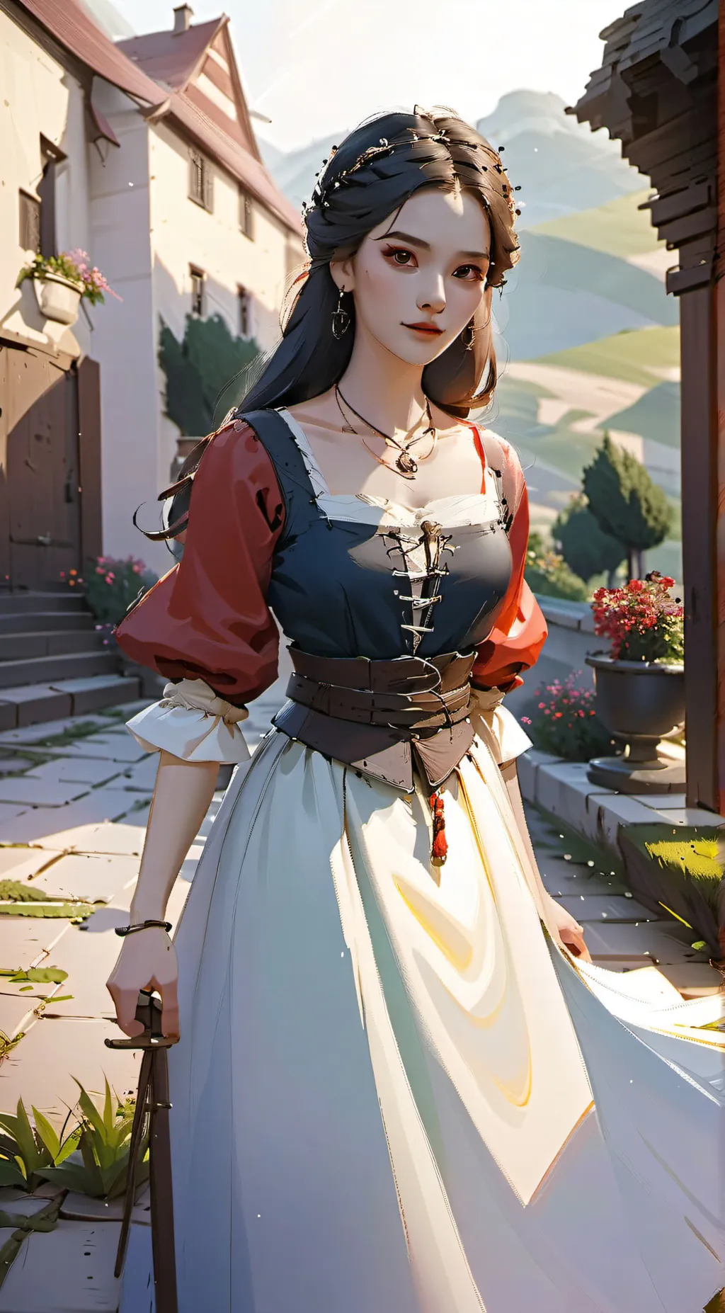 ai character: Emilie  background