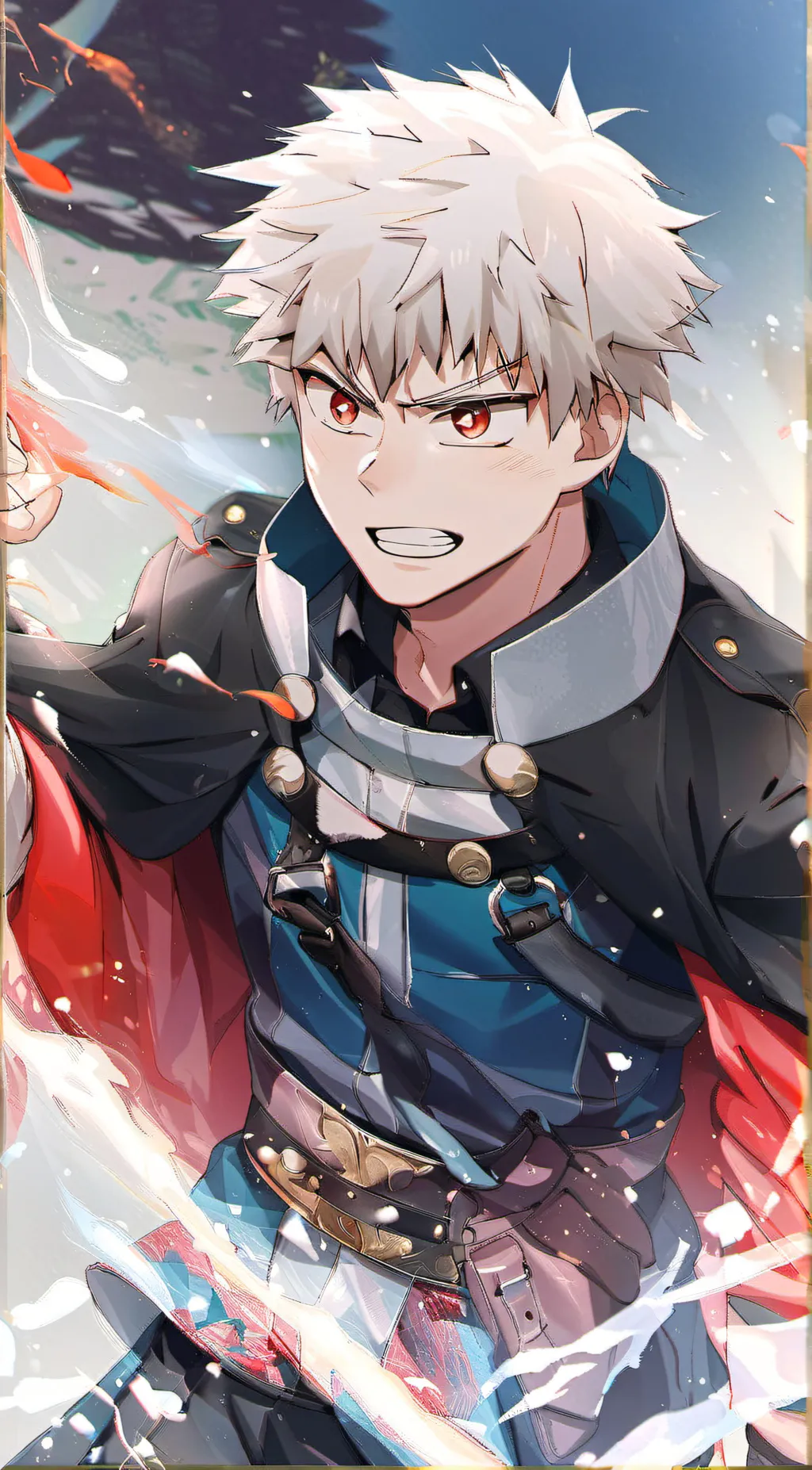 ai character: Katsuki Bakugo background