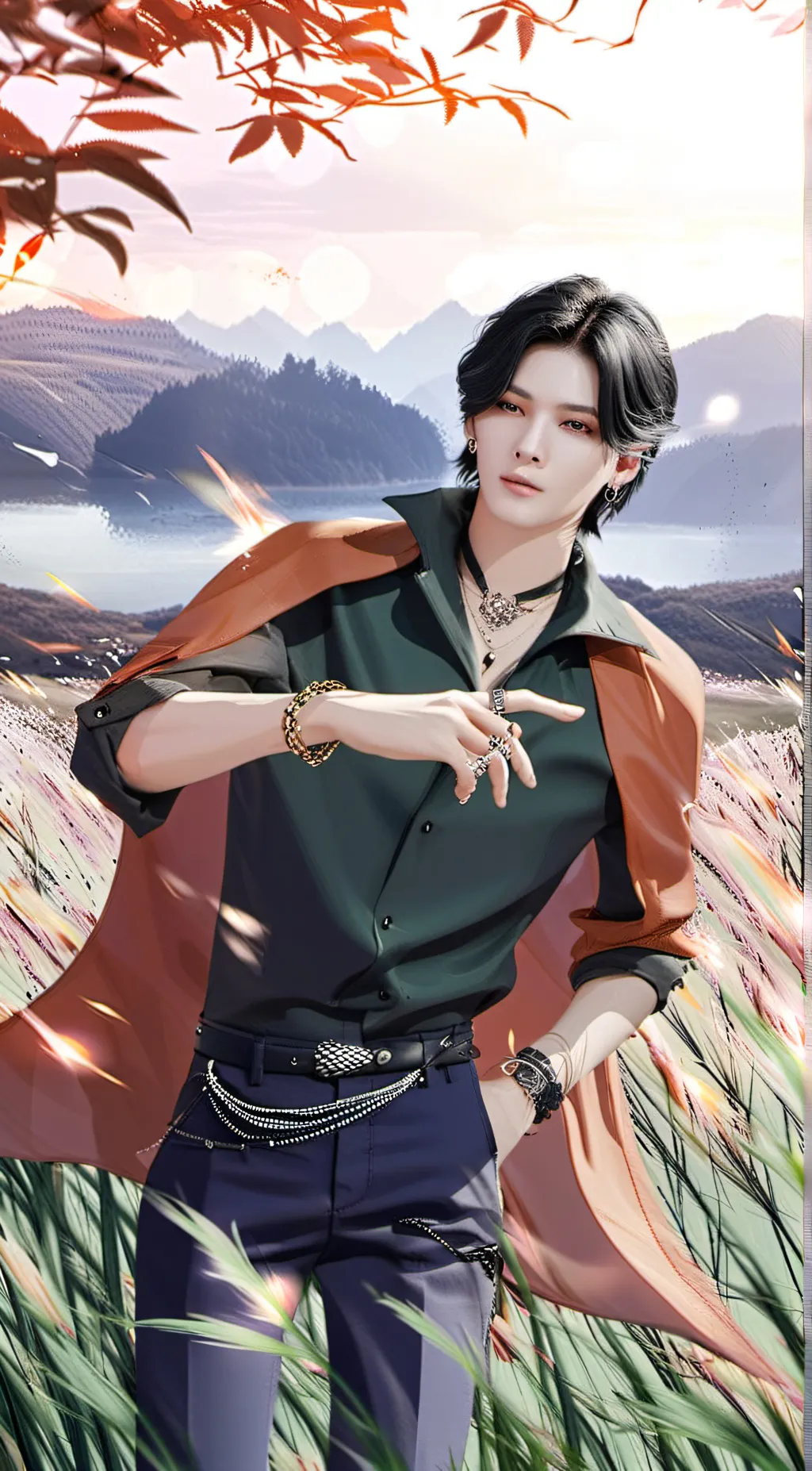 ai character: Yeosang  background