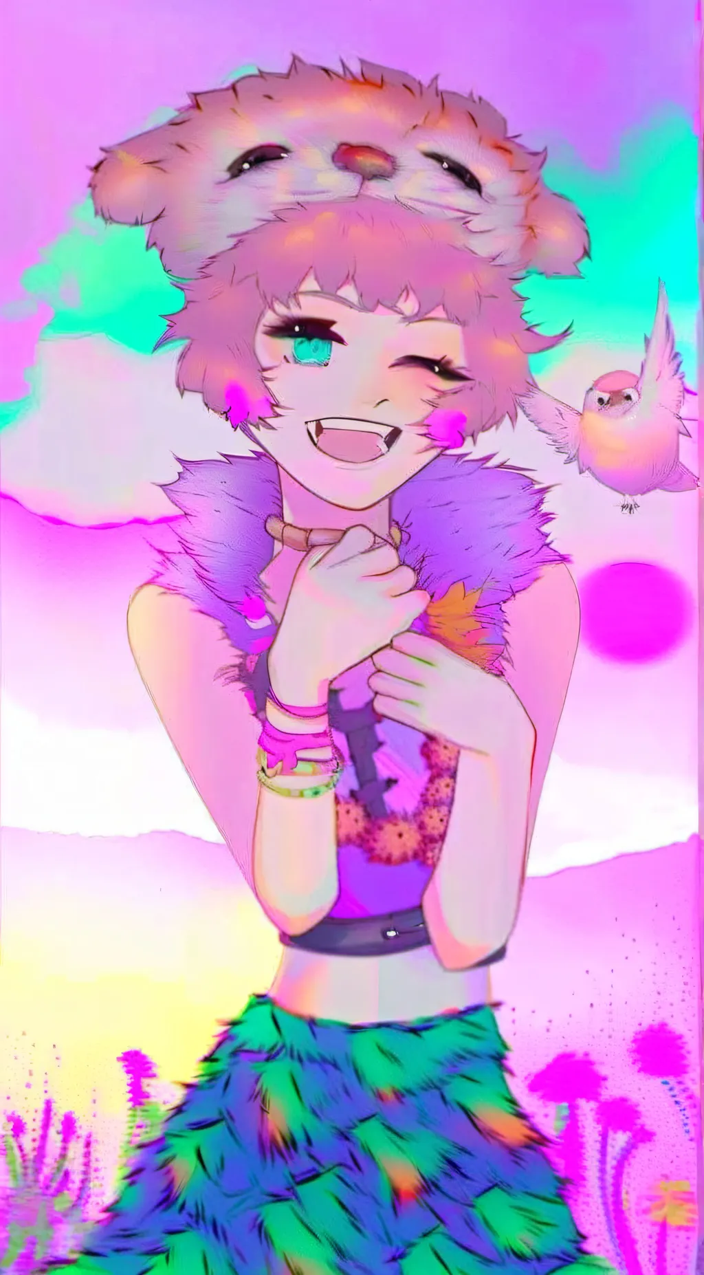ai character: Ashido Mina background