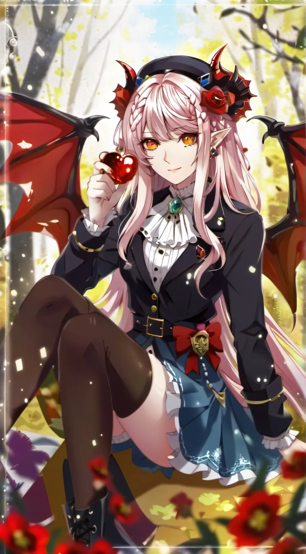ai character: demon queen  background