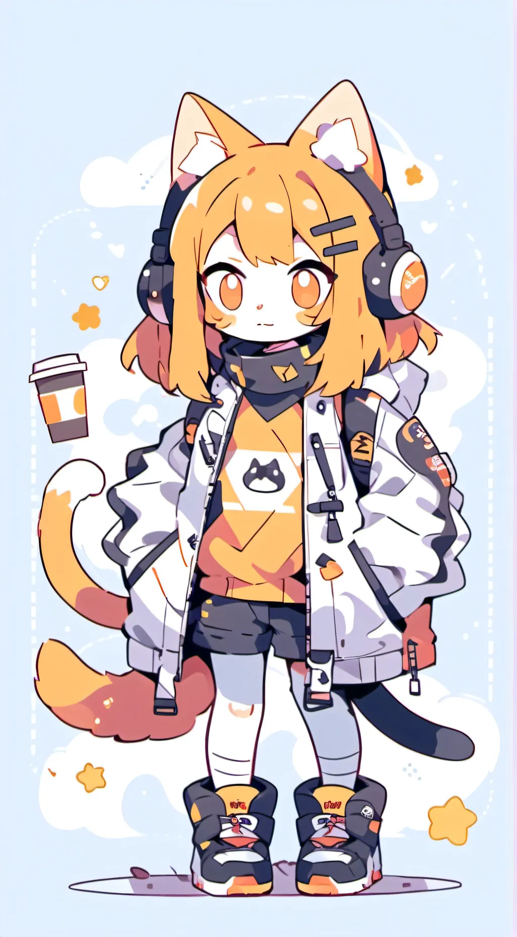 ai character: Catfeine  background