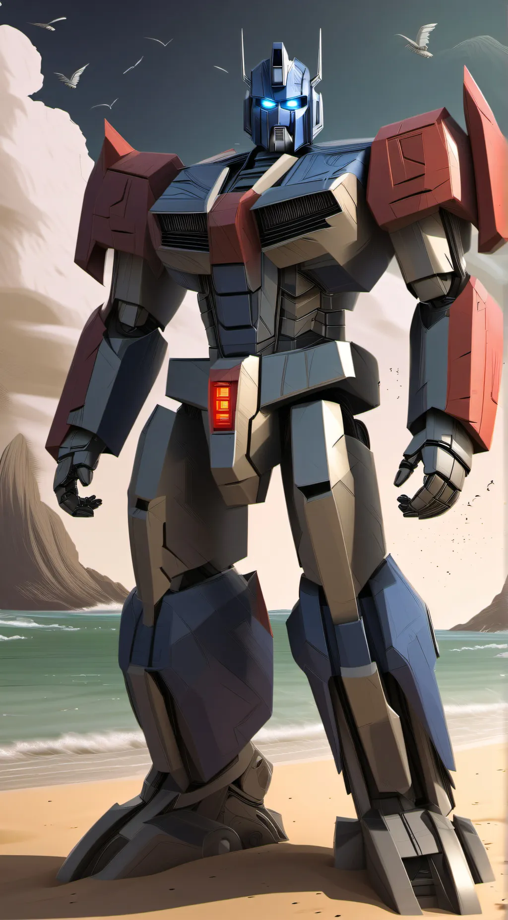 ai character: Optimus Prime background