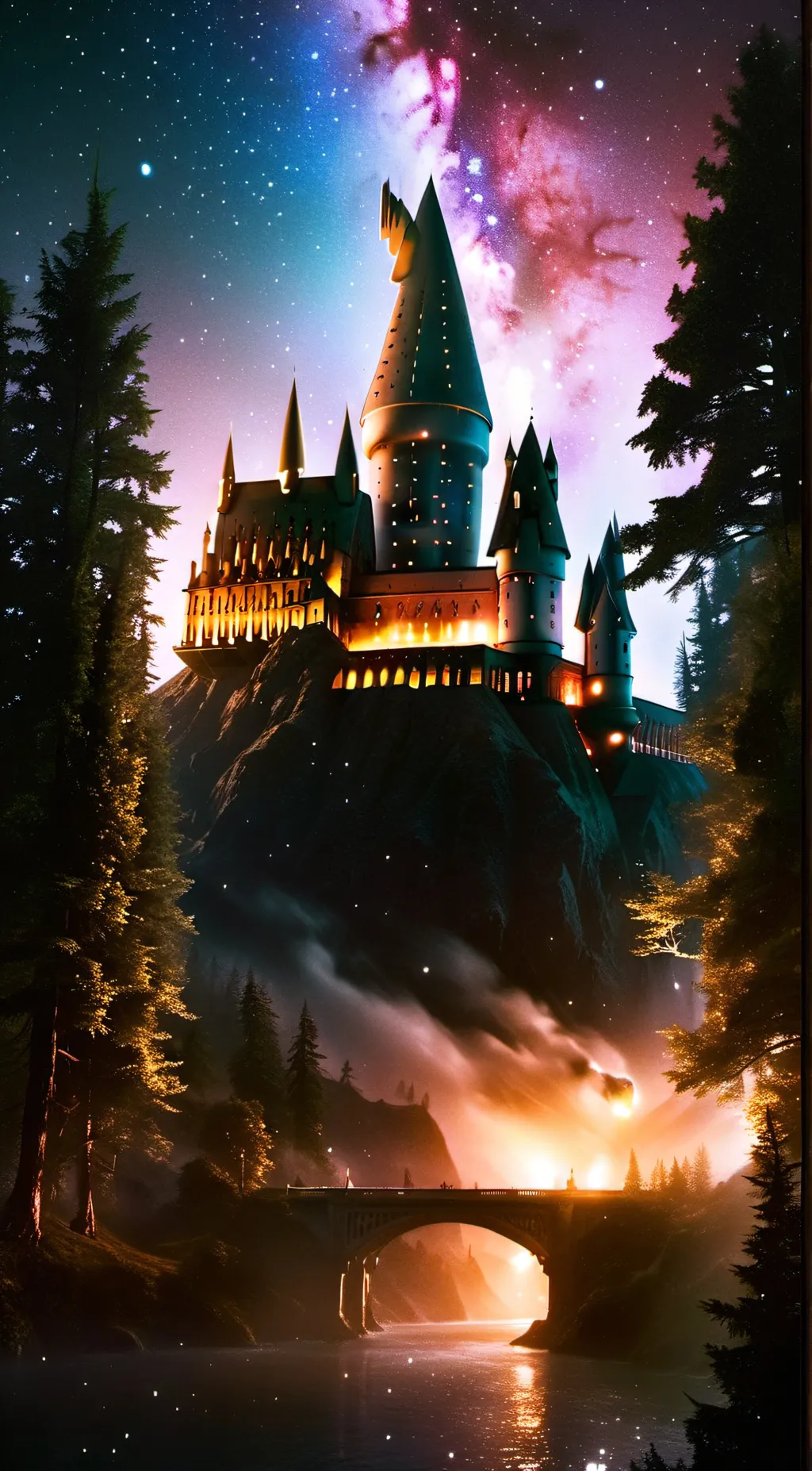 ai character: Hogwarts  background