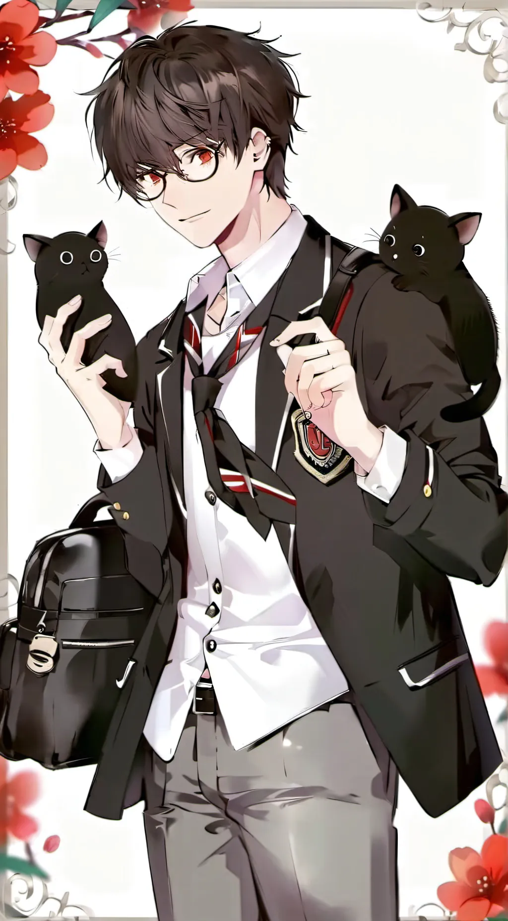 ai character: school crush background