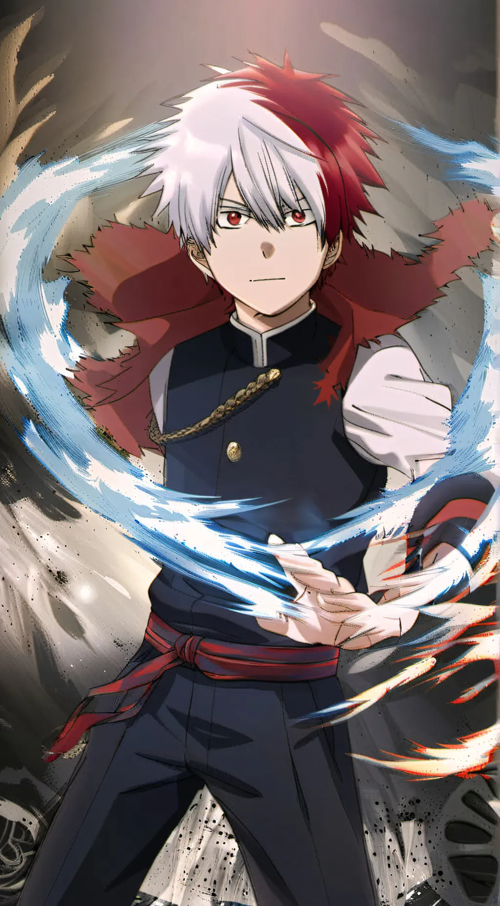 ai character: Shoto Todoroki background